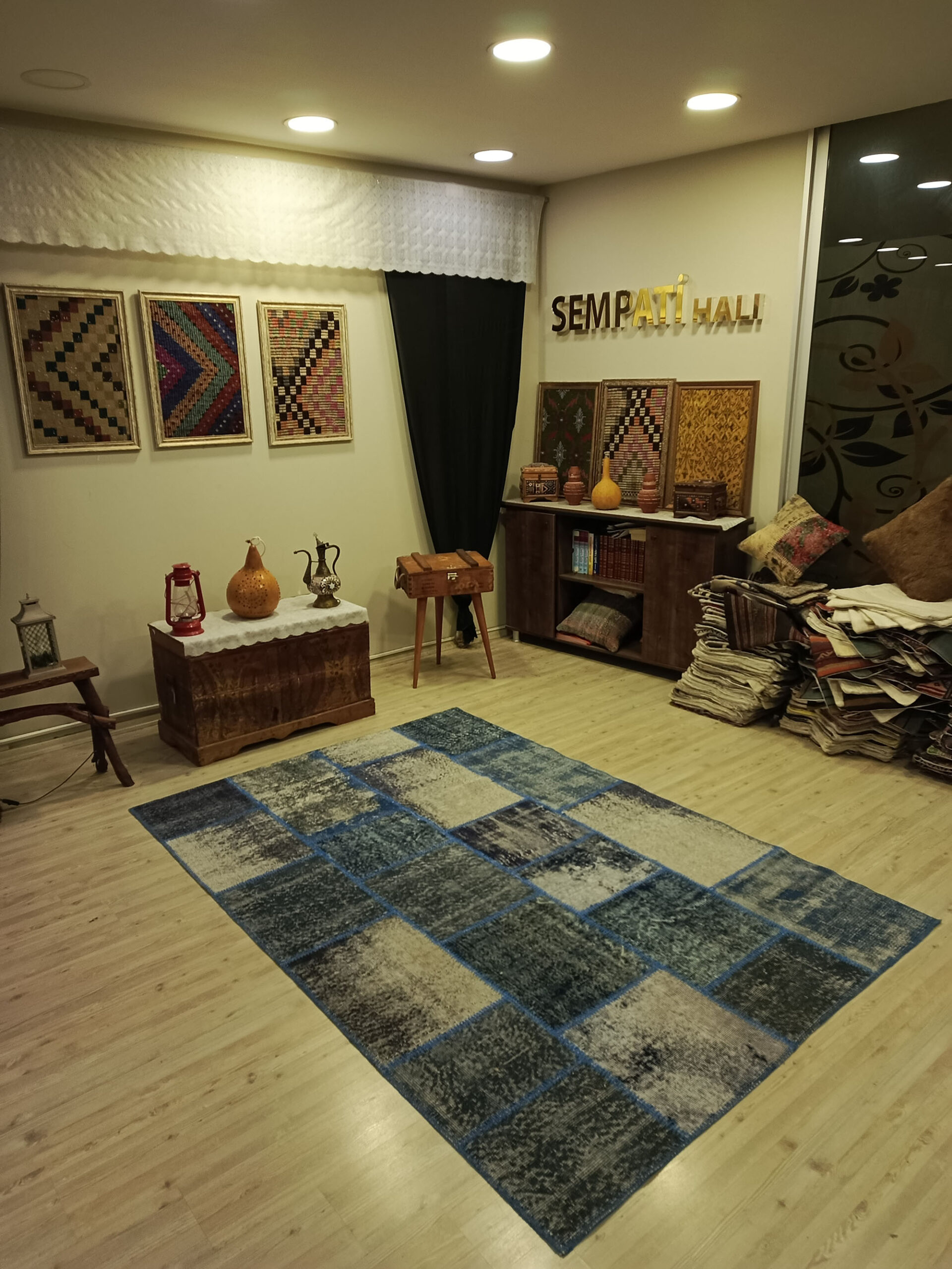 Geleneksel  El Yapımı Patchwork Halısı   160x237 cm  6526