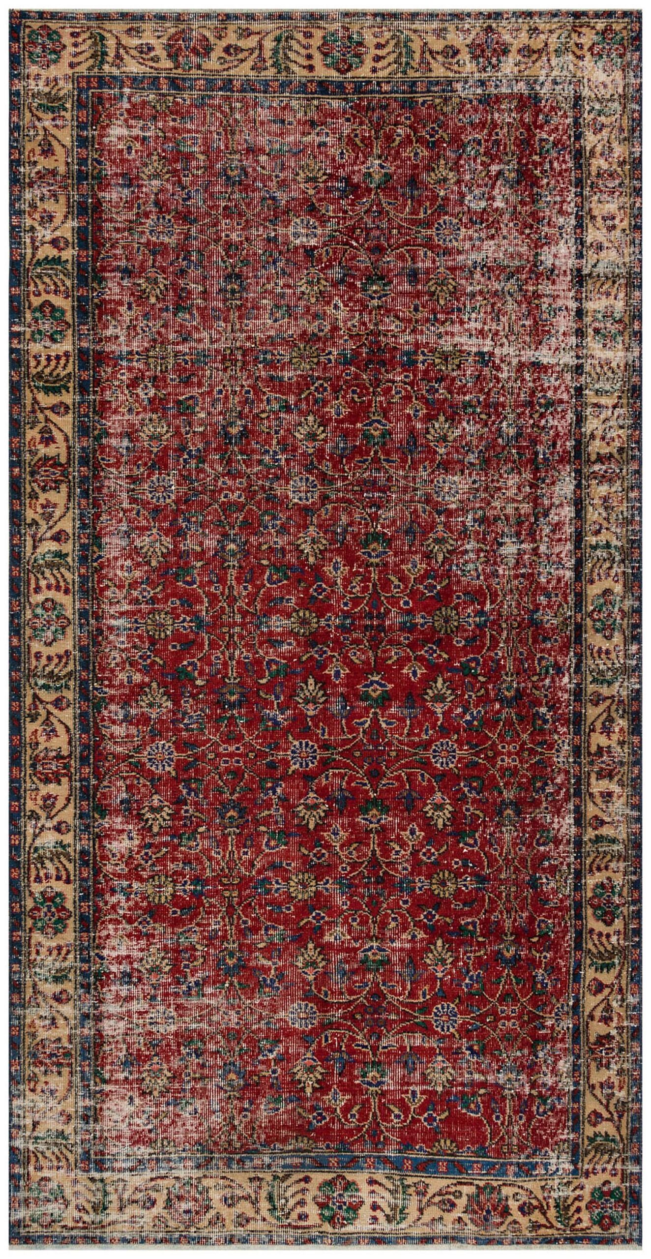 Geleneksel Vintage El Yapımı Halısı 142x272 cm 9096 - Görsel 2