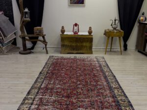 Geleneksel Vintage El Yapımı Halısı   142x272 cm 9096