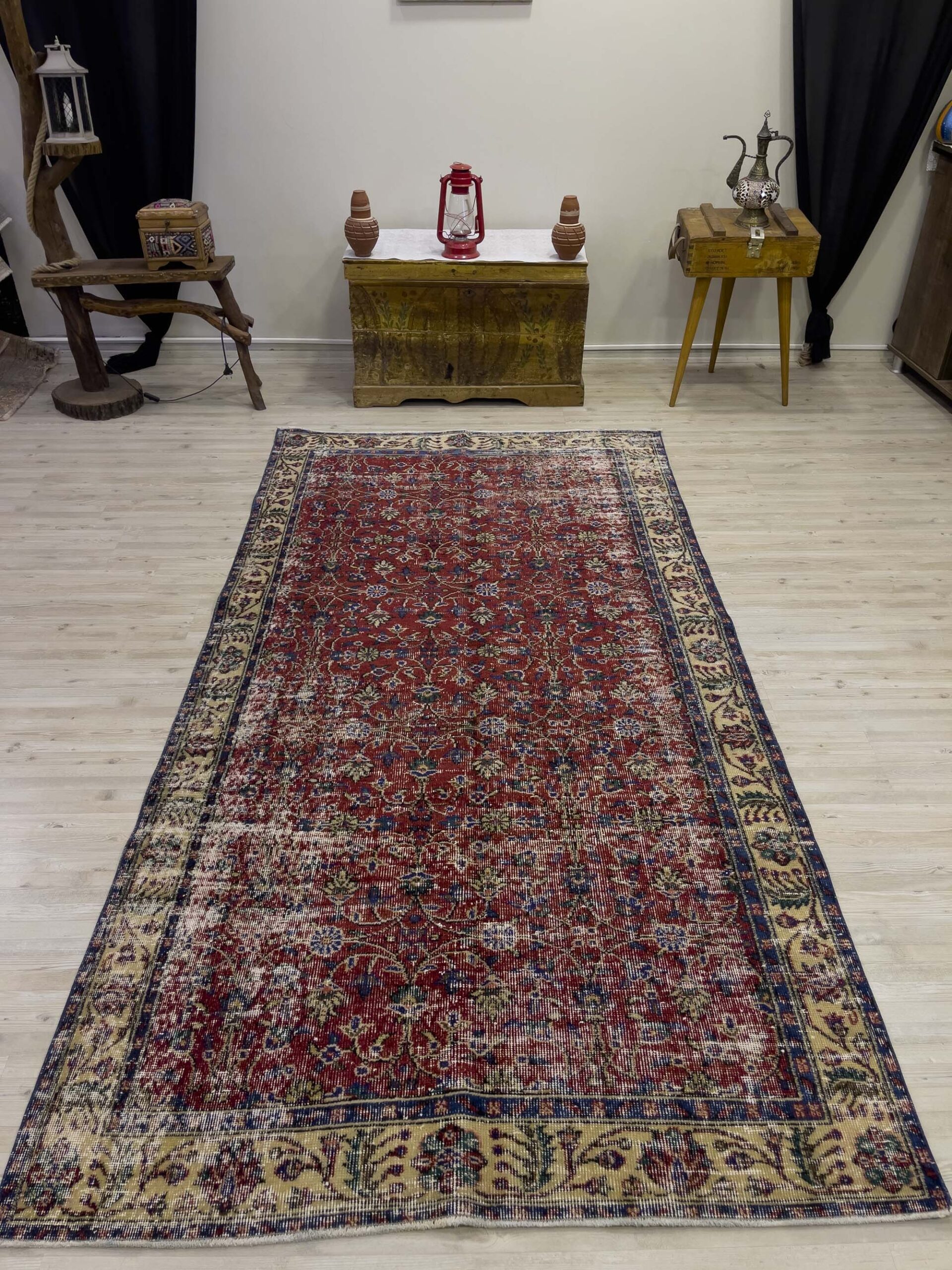 Geleneksel Vintage El Yapımı Halısı 142x272 cm 9096 - Görsel 4