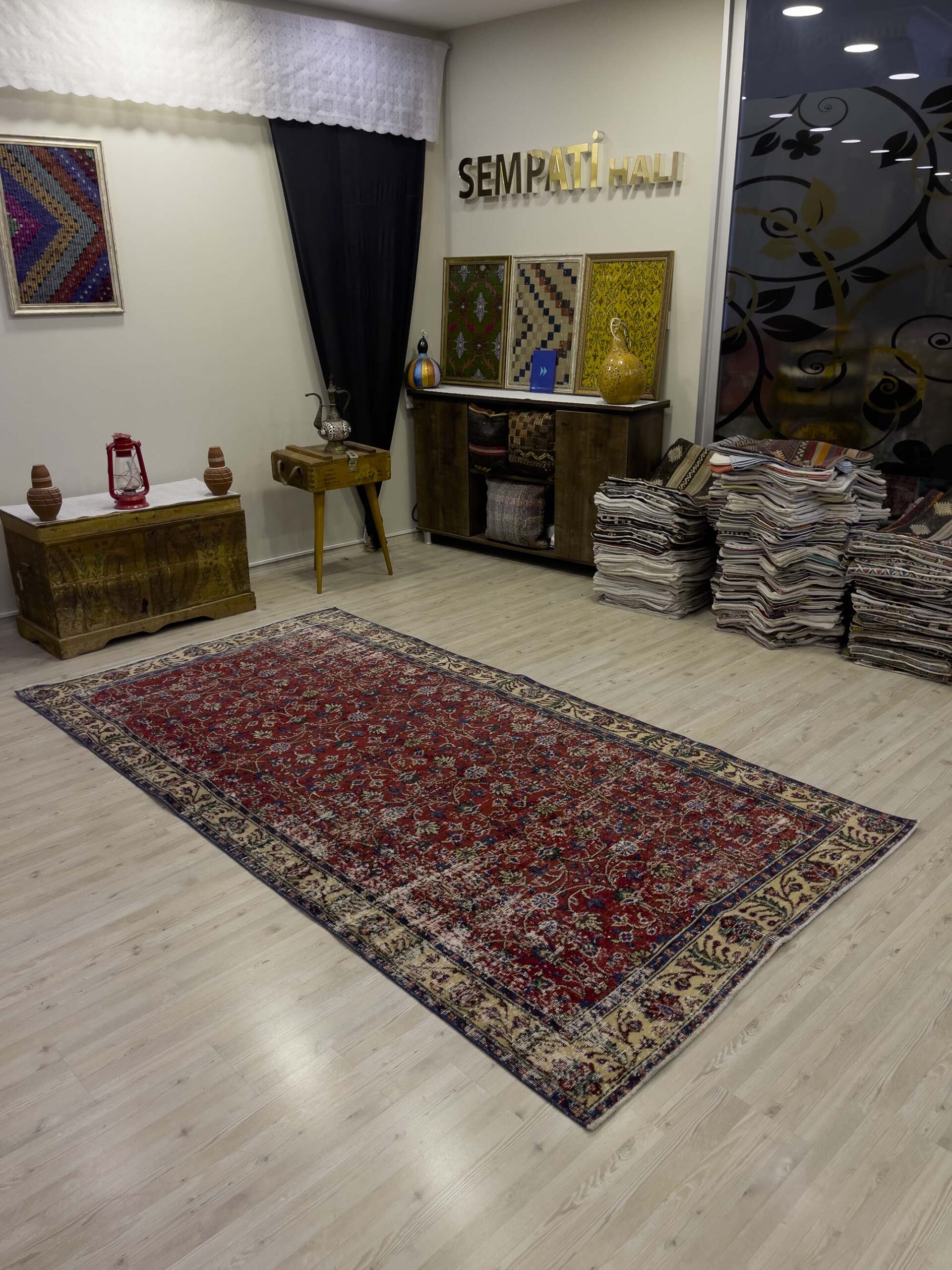 Geleneksel Vintage El Yapımı Halısı 142x272 cm 9096 - Görsel 11