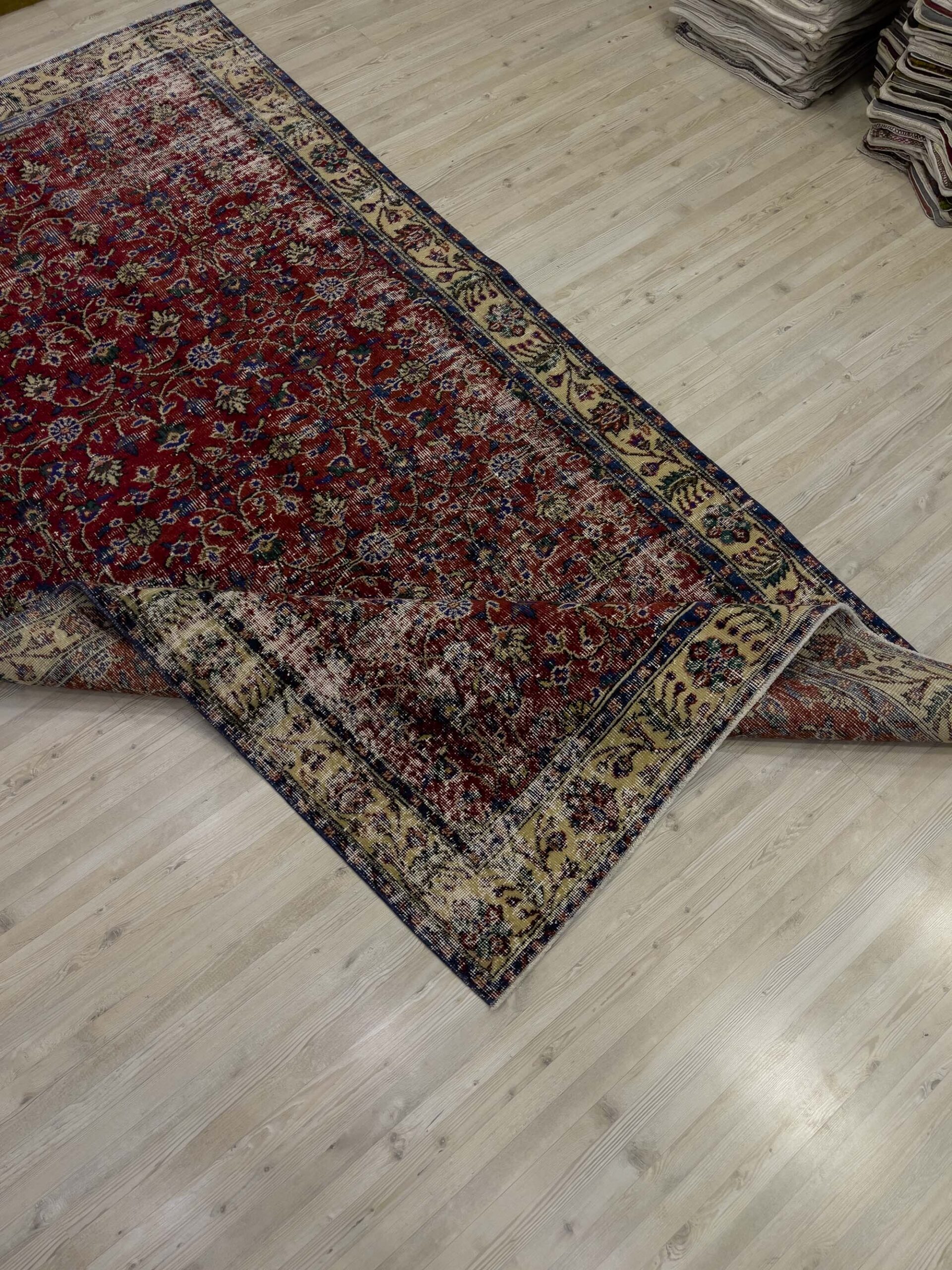 Geleneksel Vintage El Yapımı Halısı 142x272 cm 9096 - Görsel 8