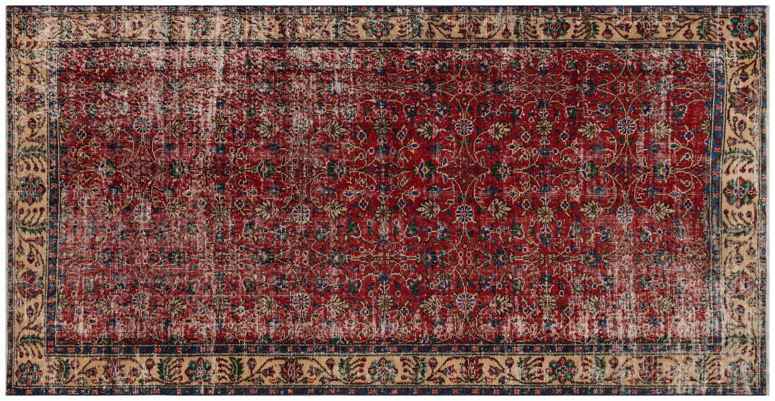 Geleneksel Vintage El Yapımı Halısı 142x272 cm 9096 - Görsel 7