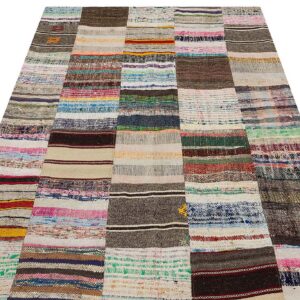 Eskitme El Dokuma Patchwork Halı 200 x 140 cm 6164