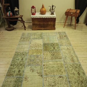 Renkli El Dokuma Patchwork Halı 230 x 160 cm 6524