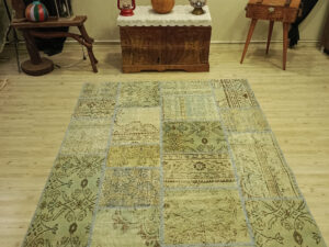 Vintage Patchwork Halı El Dokuma 215 x 160 cm 6525
