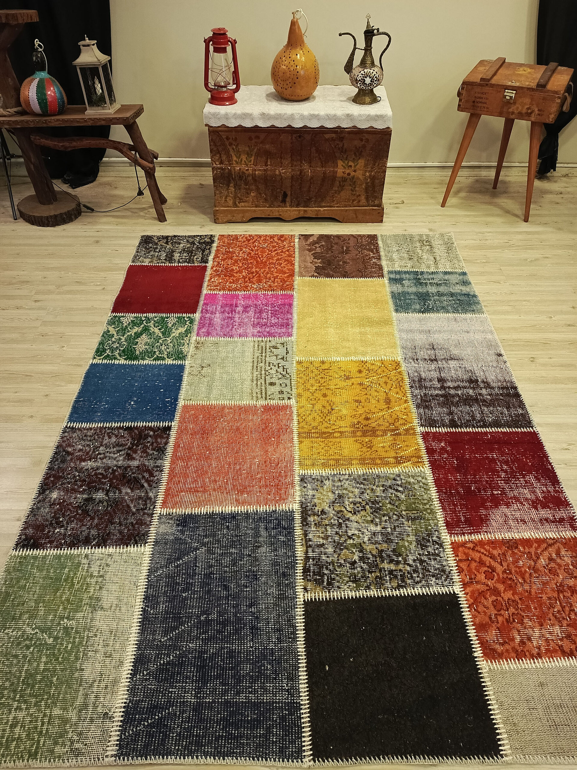 Bohem Tarzı Patchwork Halı 160 x 230 cm 6515