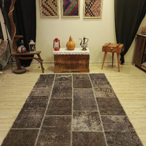 El Yapımı Vintage Patchwork Halı 160 x 230 cm 6516