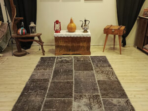 El Yapımı Vintage Patchwork Halı 160 x 230 cm 6516