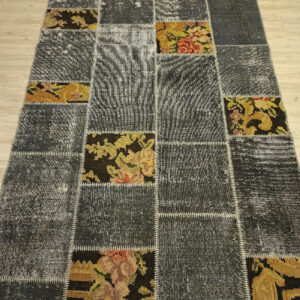 Modern Eskitme Patchwork Halı 160 x 230 cm 6519