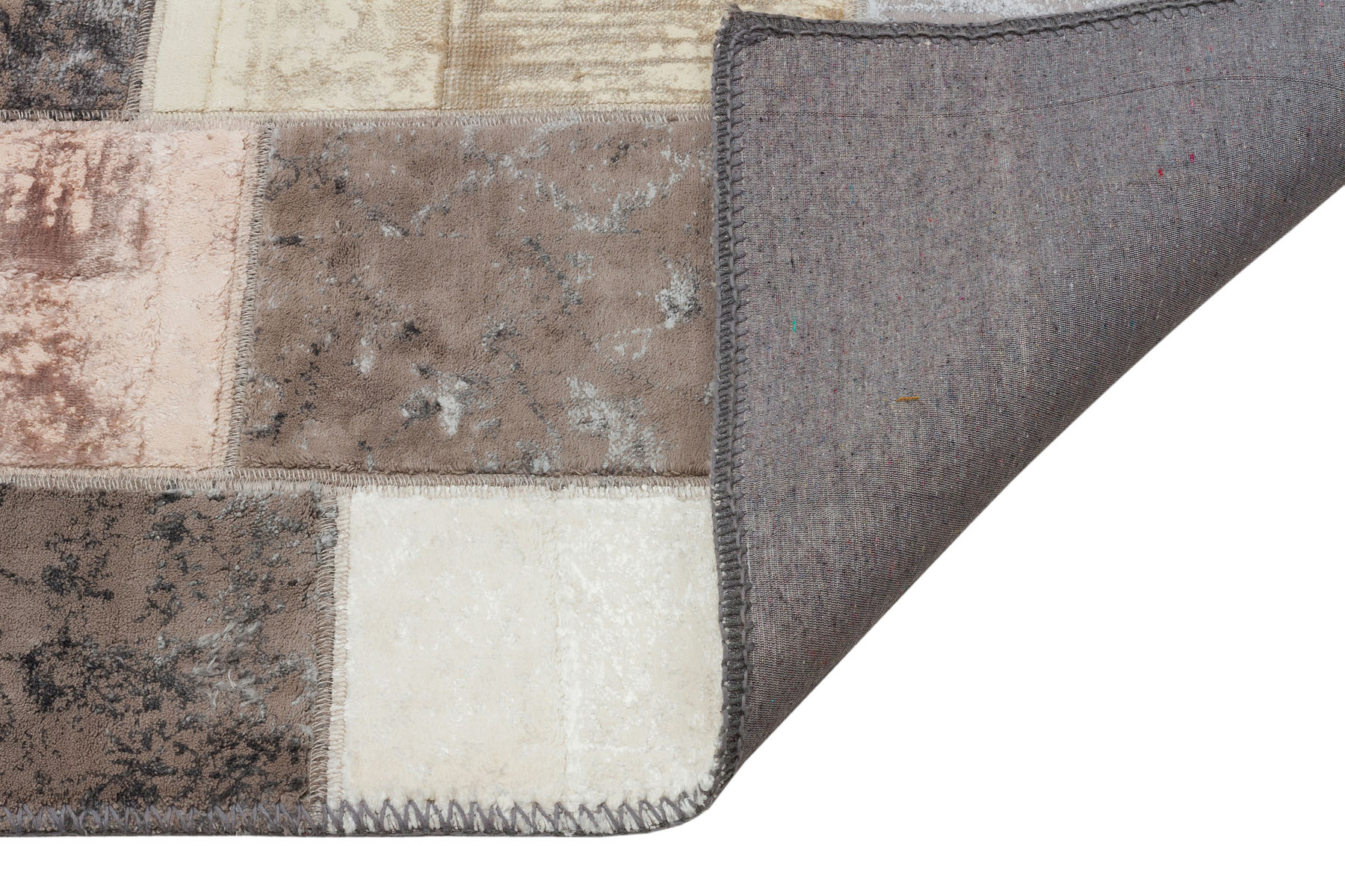 Yün Eskitme Patchwork Halı 160x230 cm 5788 - Görsel 3