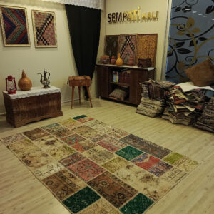 El Yapımı Anadolu Patchwork Halısı   160x230 cm  6384