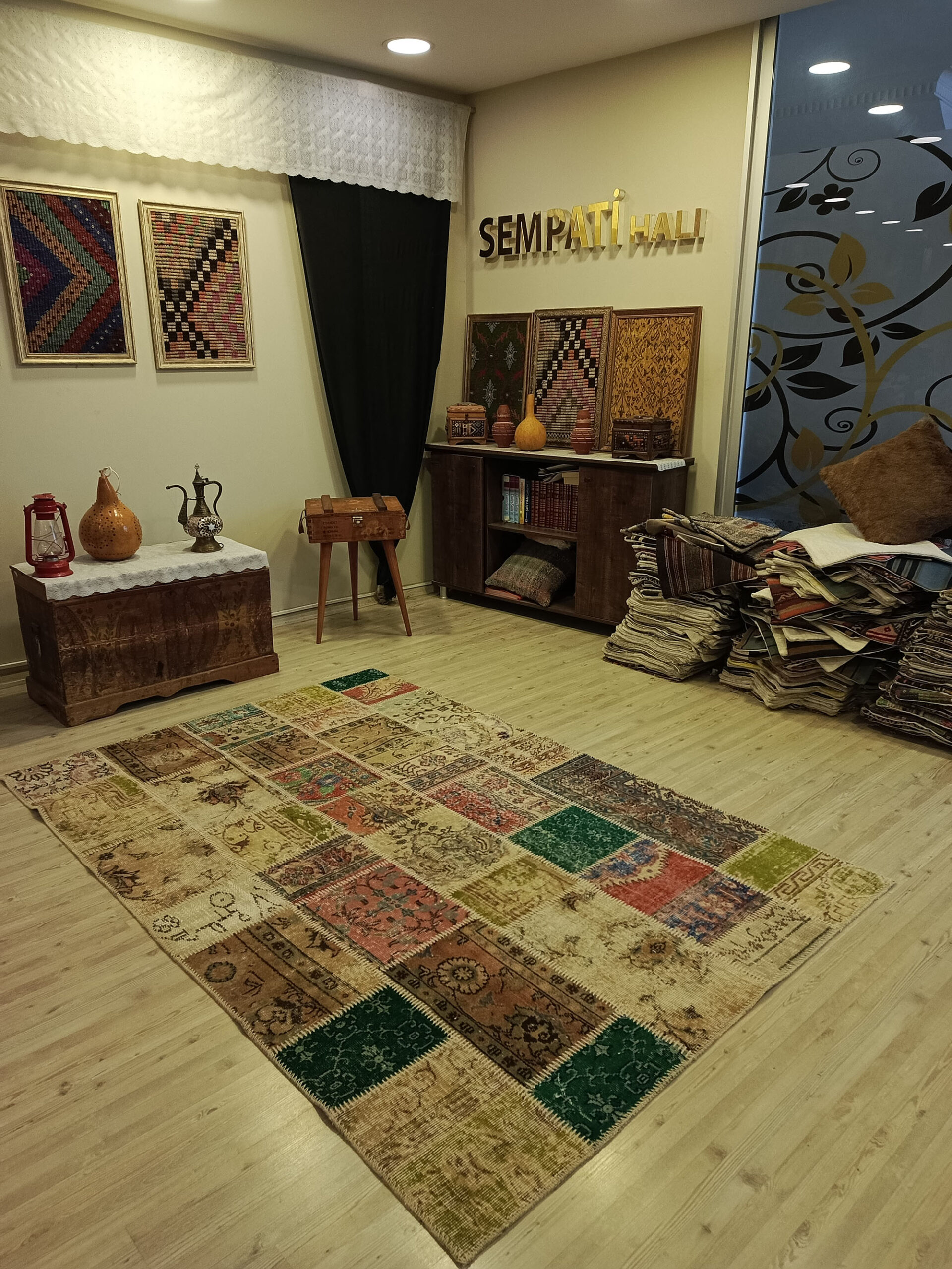 El Yapımı Anadolu Patchwork Halısı   160x230 cm  6384