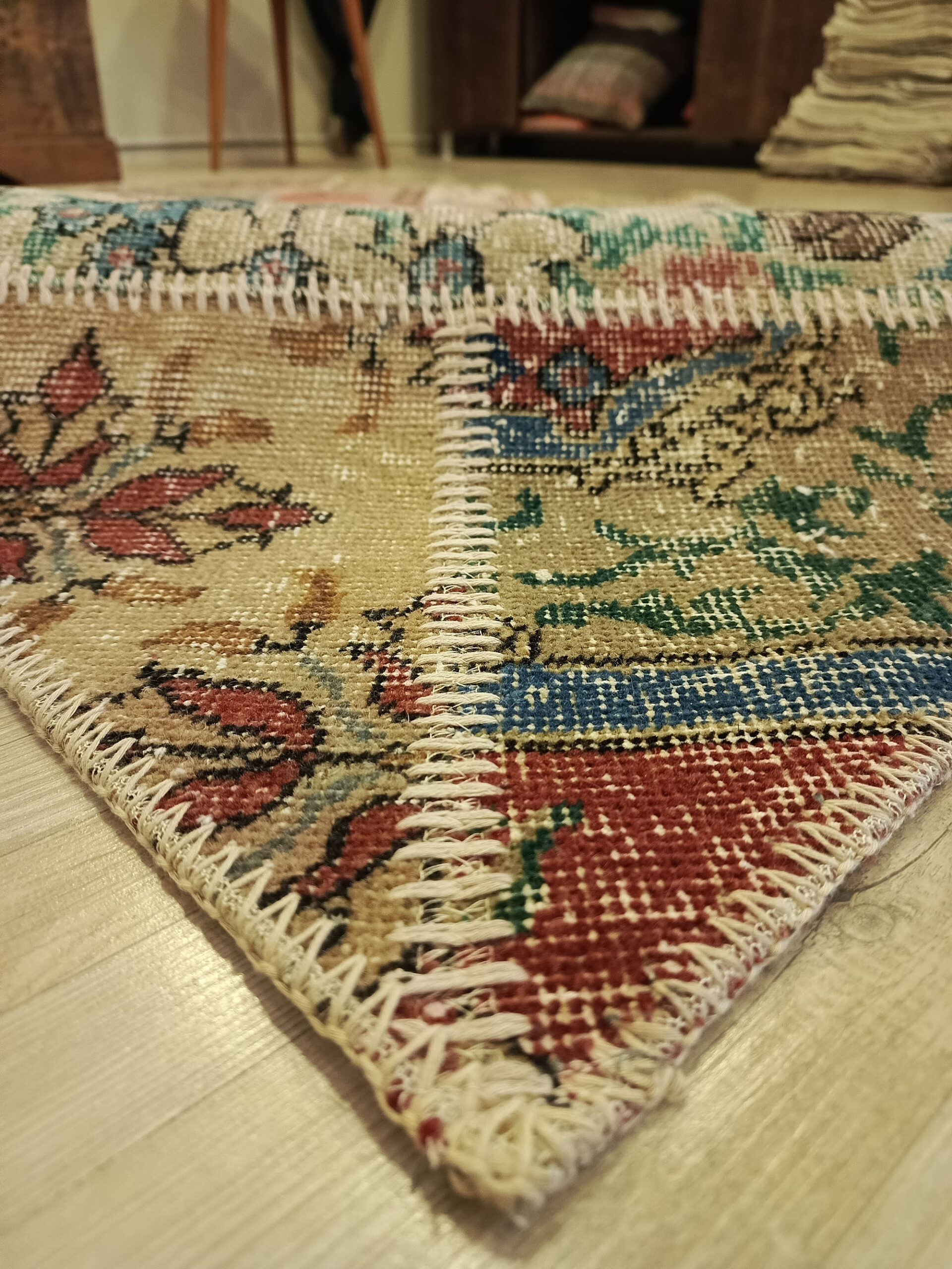 İnce İşçilik El Dokuma Patchwork Halı 160x230 cm 6388 - Görsel 7