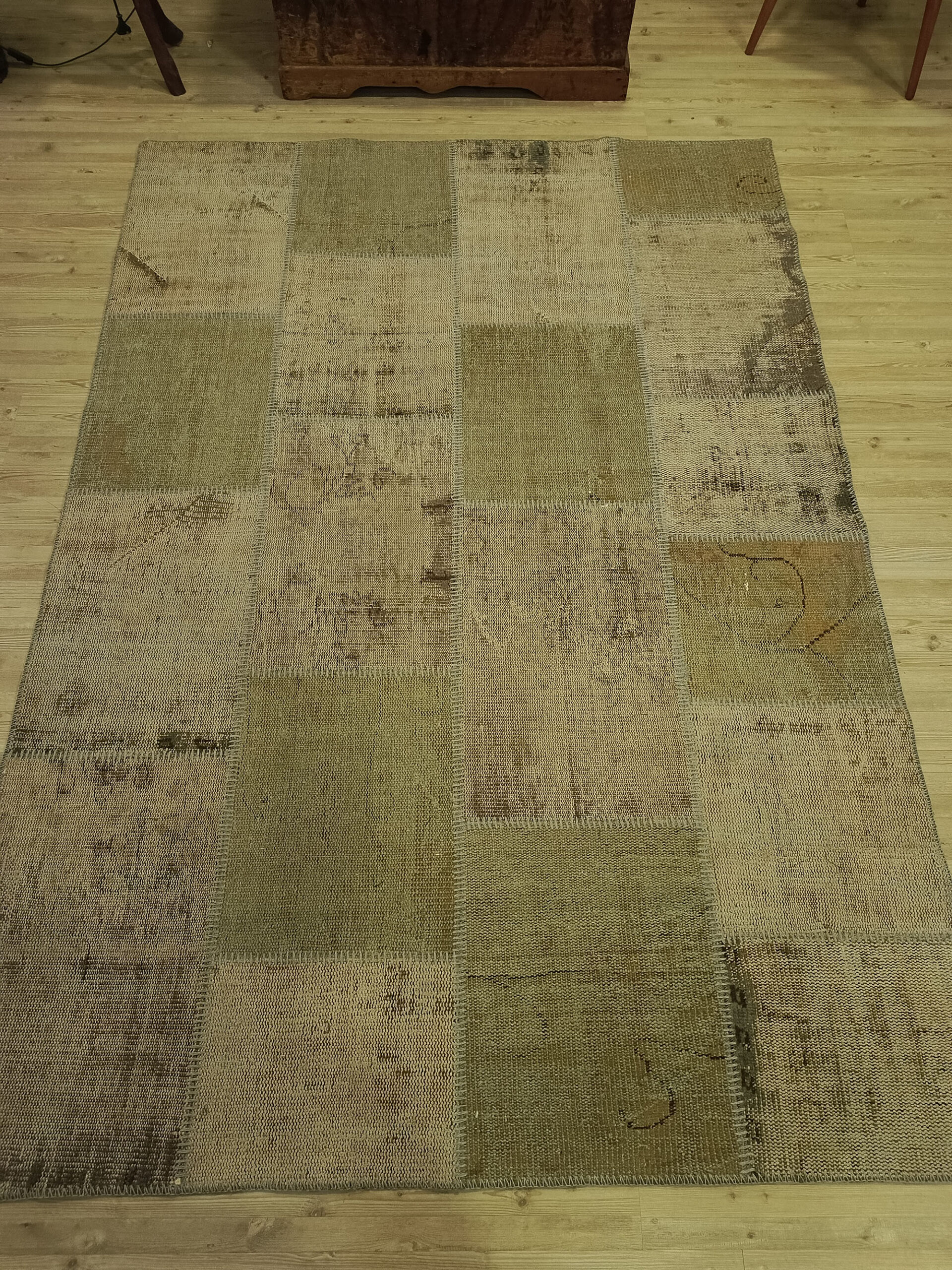 Kök Boya El Dokuma Patchwork Halısı 160x240 cm 6395 - Görsel 6