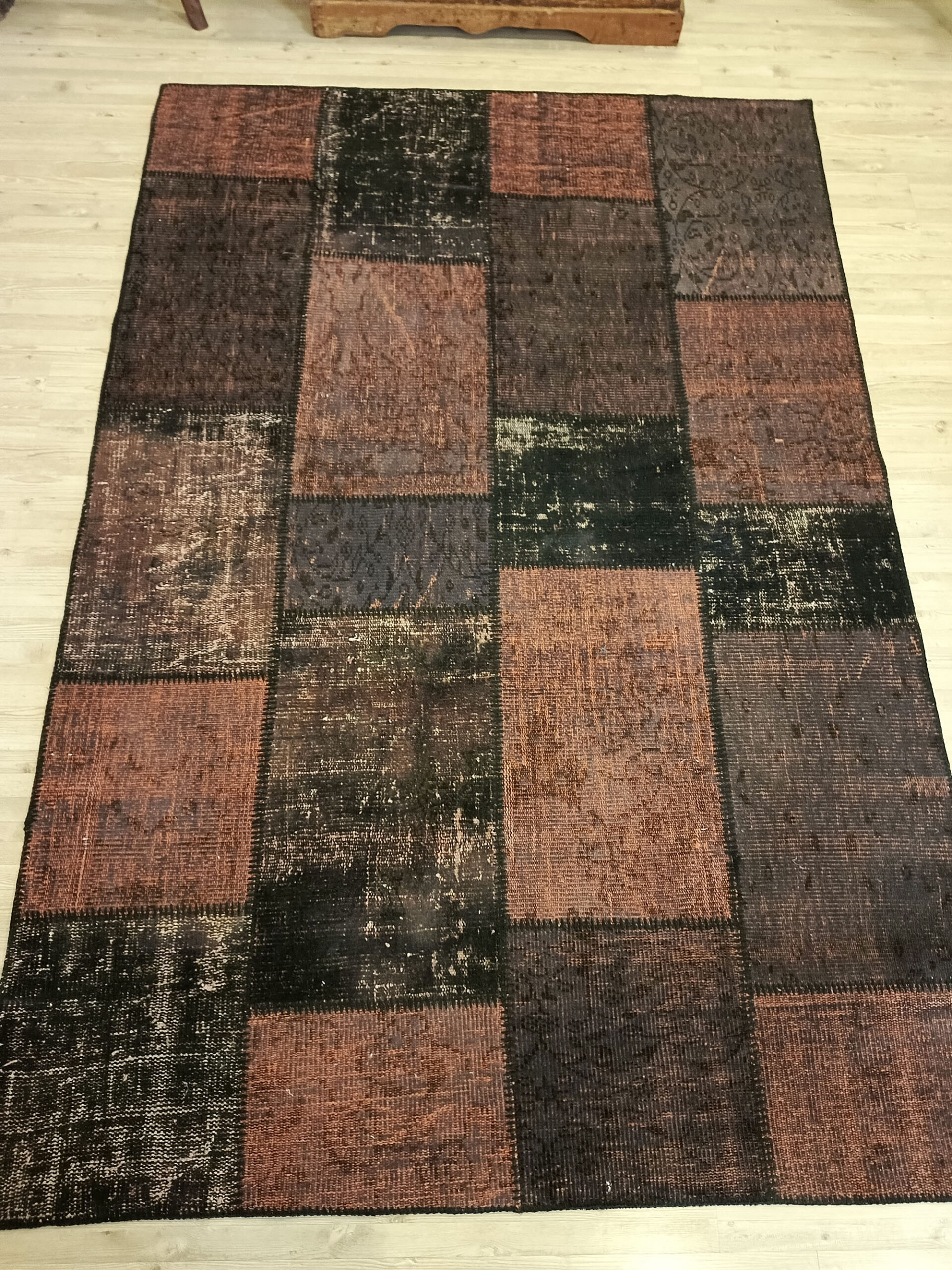 El İşçiliği Eskitme Patchwork Halı 160x230 cm 6400 - Görsel 4