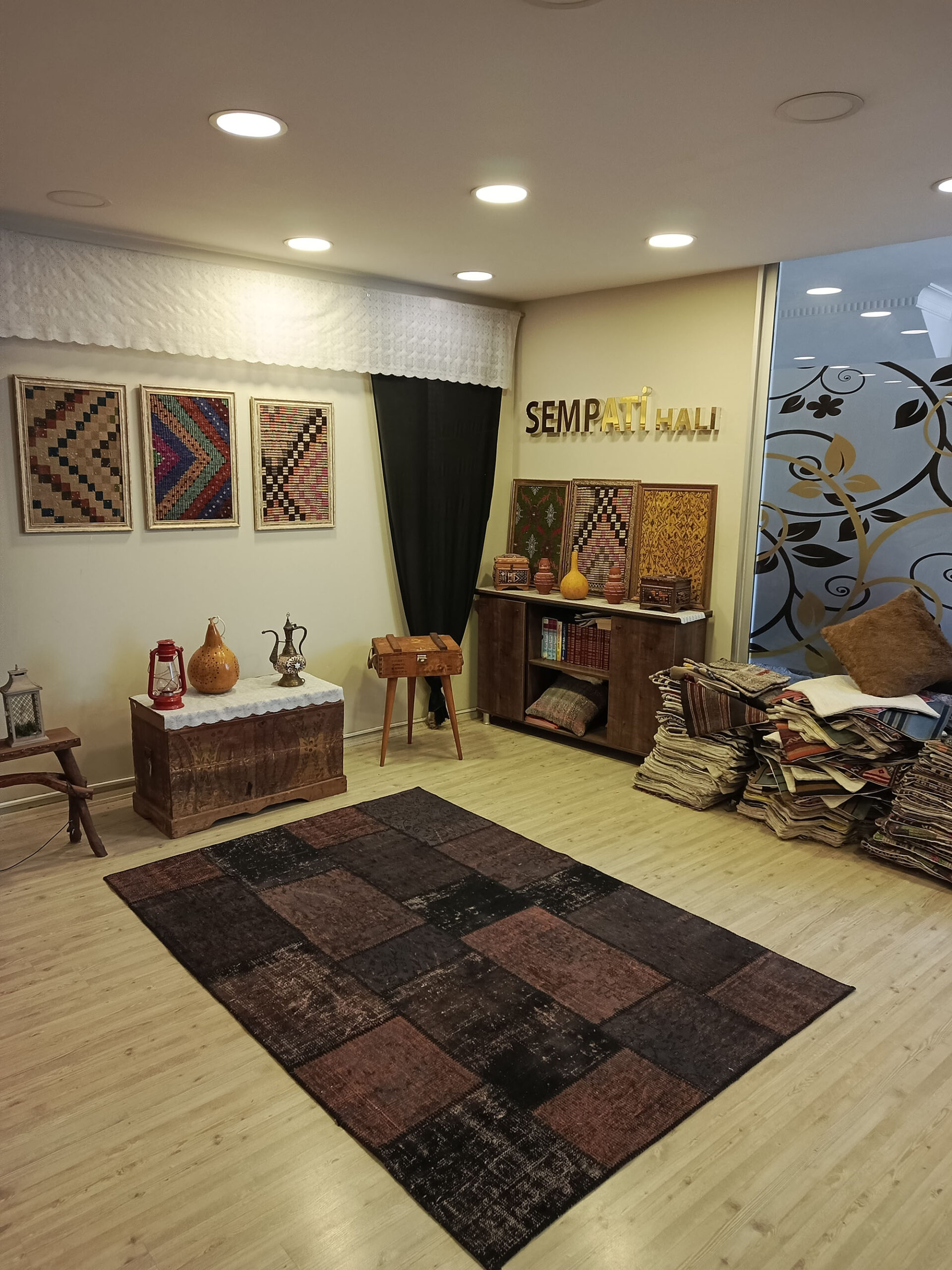 El İşçiliği Eskitme Patchwork Halı 160x230 cm 6400 - Görsel 5