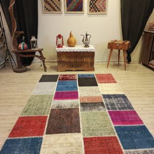 Yün Dokuma  Patchwork Halı   160x225 cm  6401