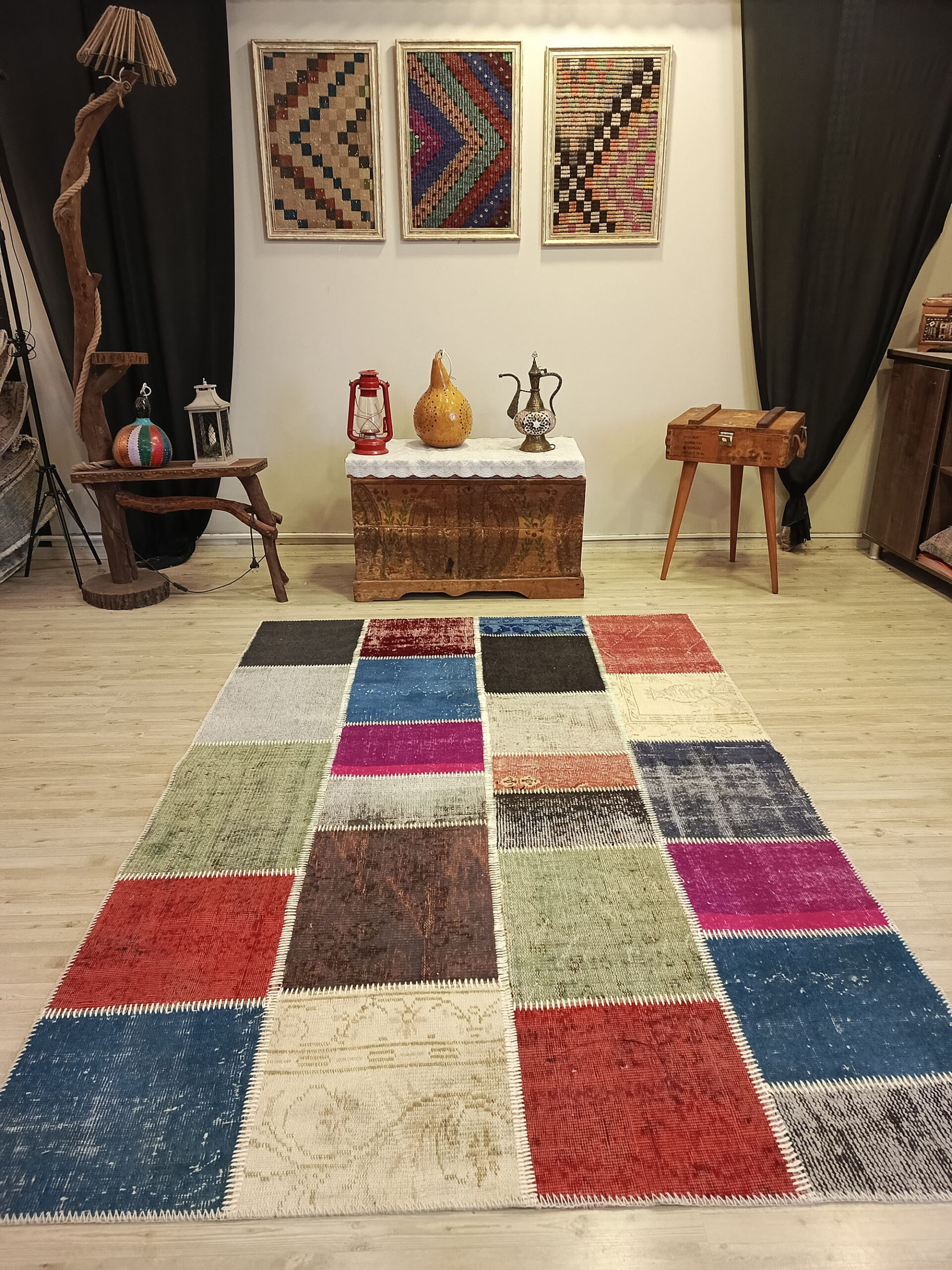 Yün Dokuma  Patchwork Halı   160x225 cm  6401