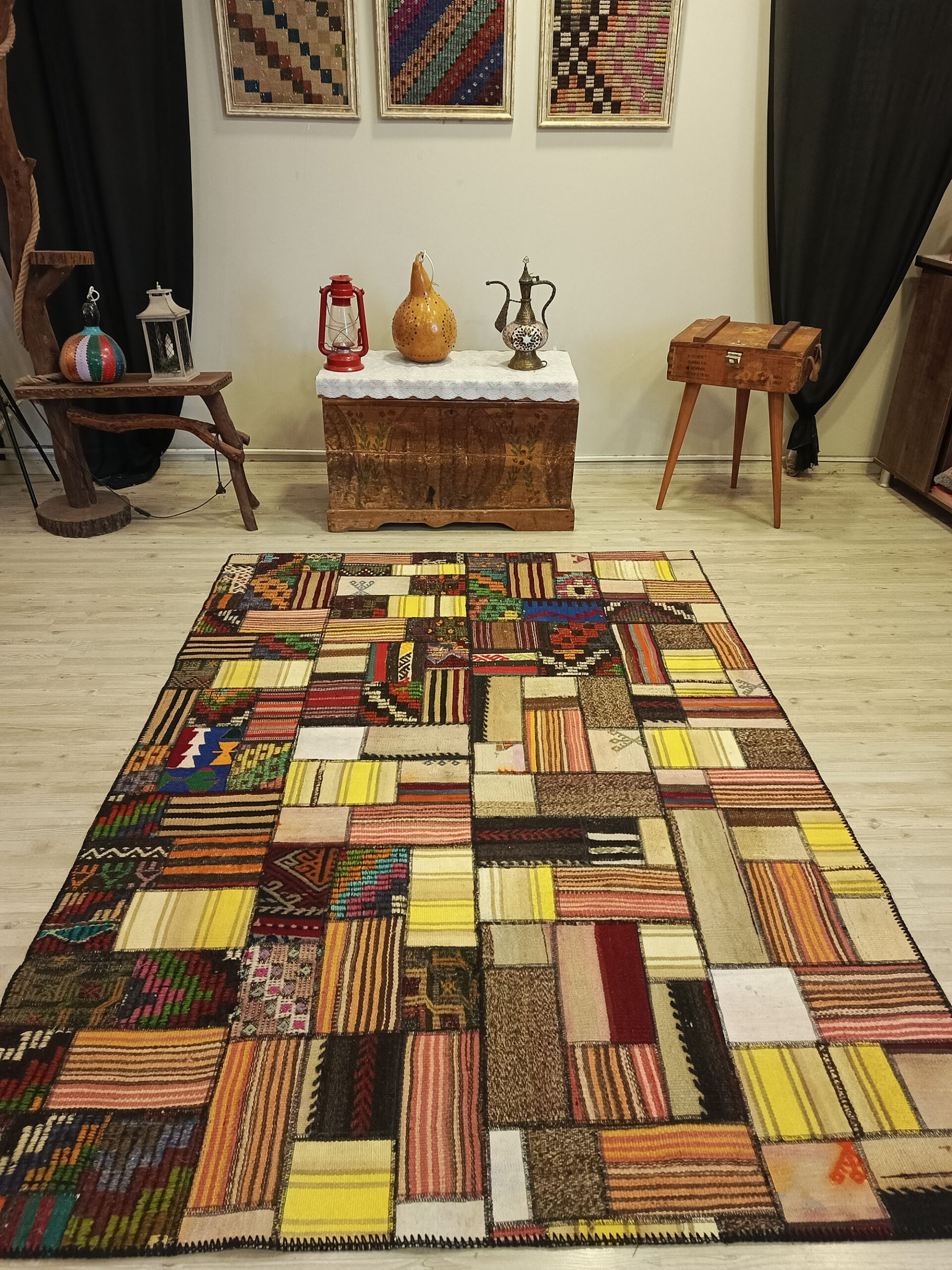 Klasik El Dokuma Patchwork Halısı   160x220 cm  6403