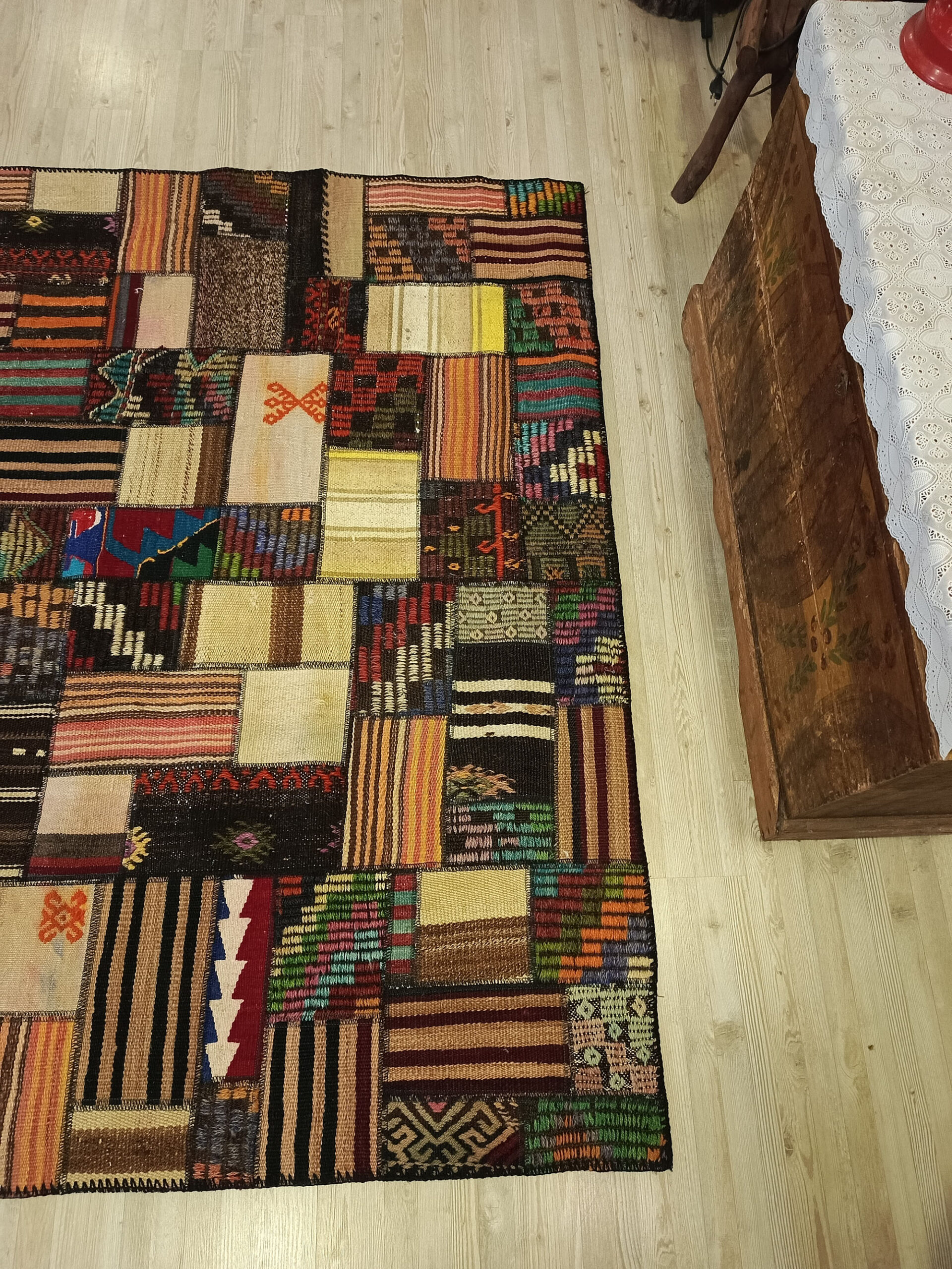 İnce İşçilik El Dokuma Patchwork Halı 160x230 cm 6409 - Görsel 7