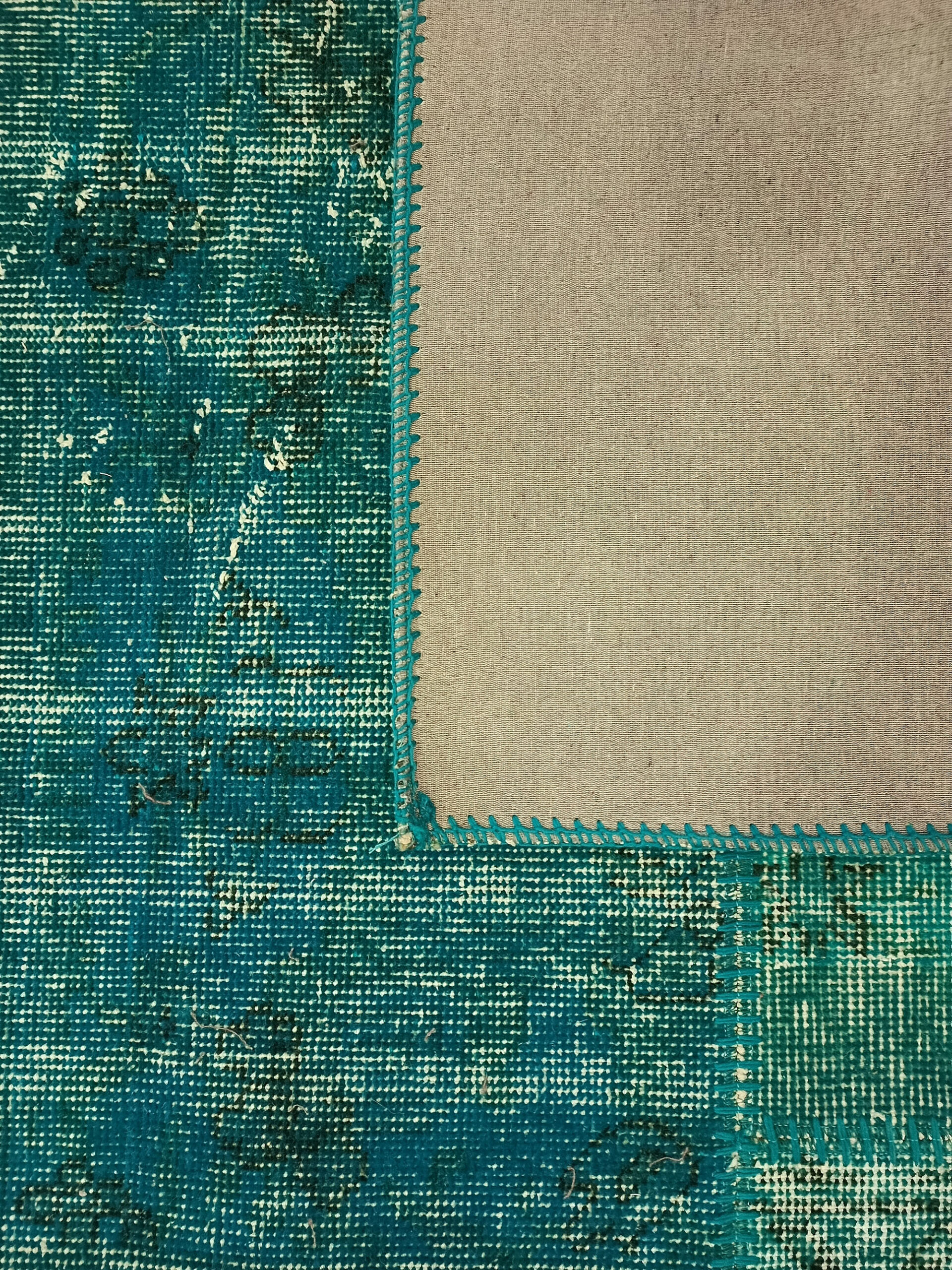 Kök Boya El Dokuma Patchwork Halısı 200x300 cm 6410 - Görsel 3