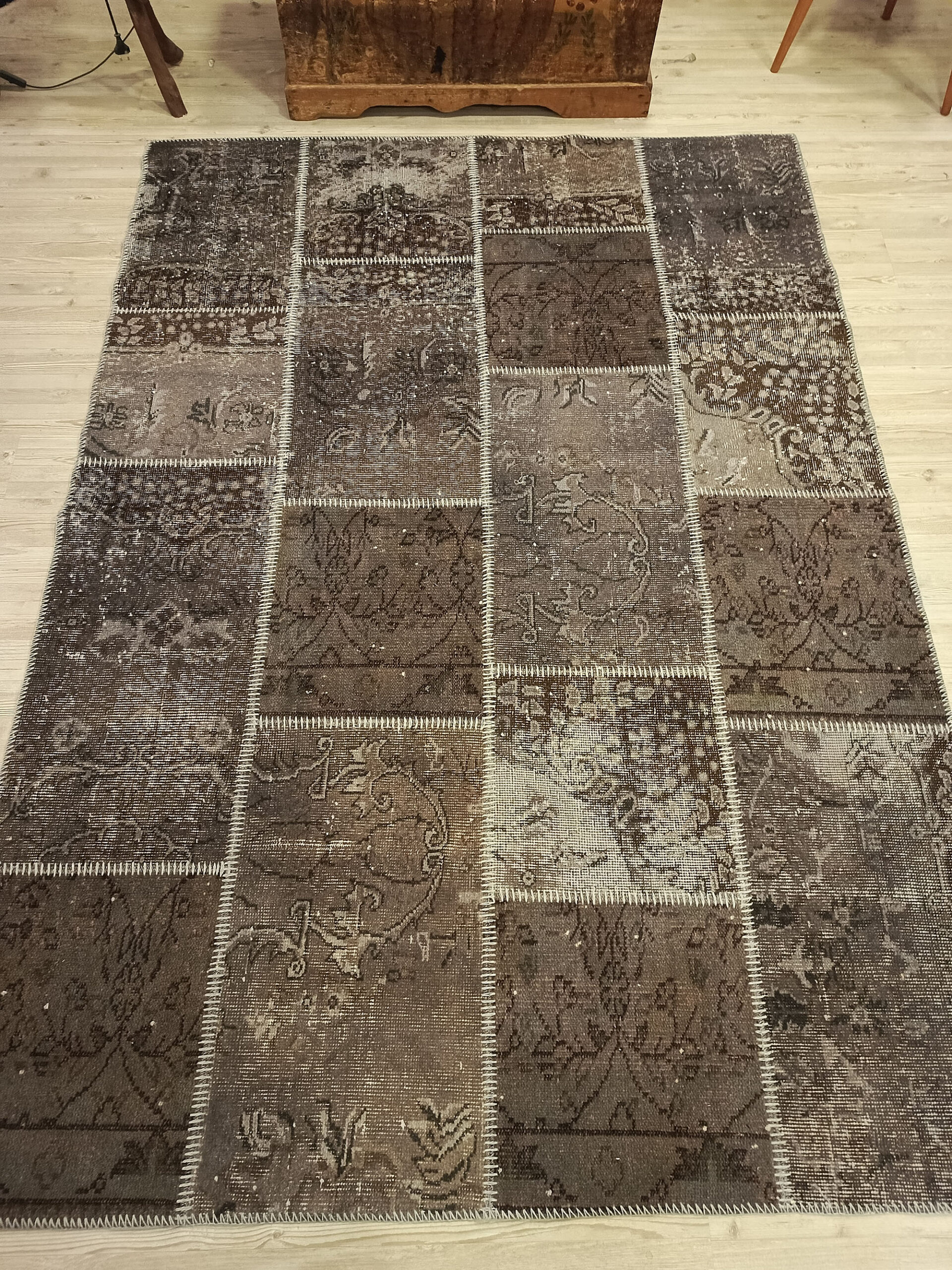 İnce İşçilik El Dokuma Patchwork Halı 170x250 cm 6416 - Görsel 4