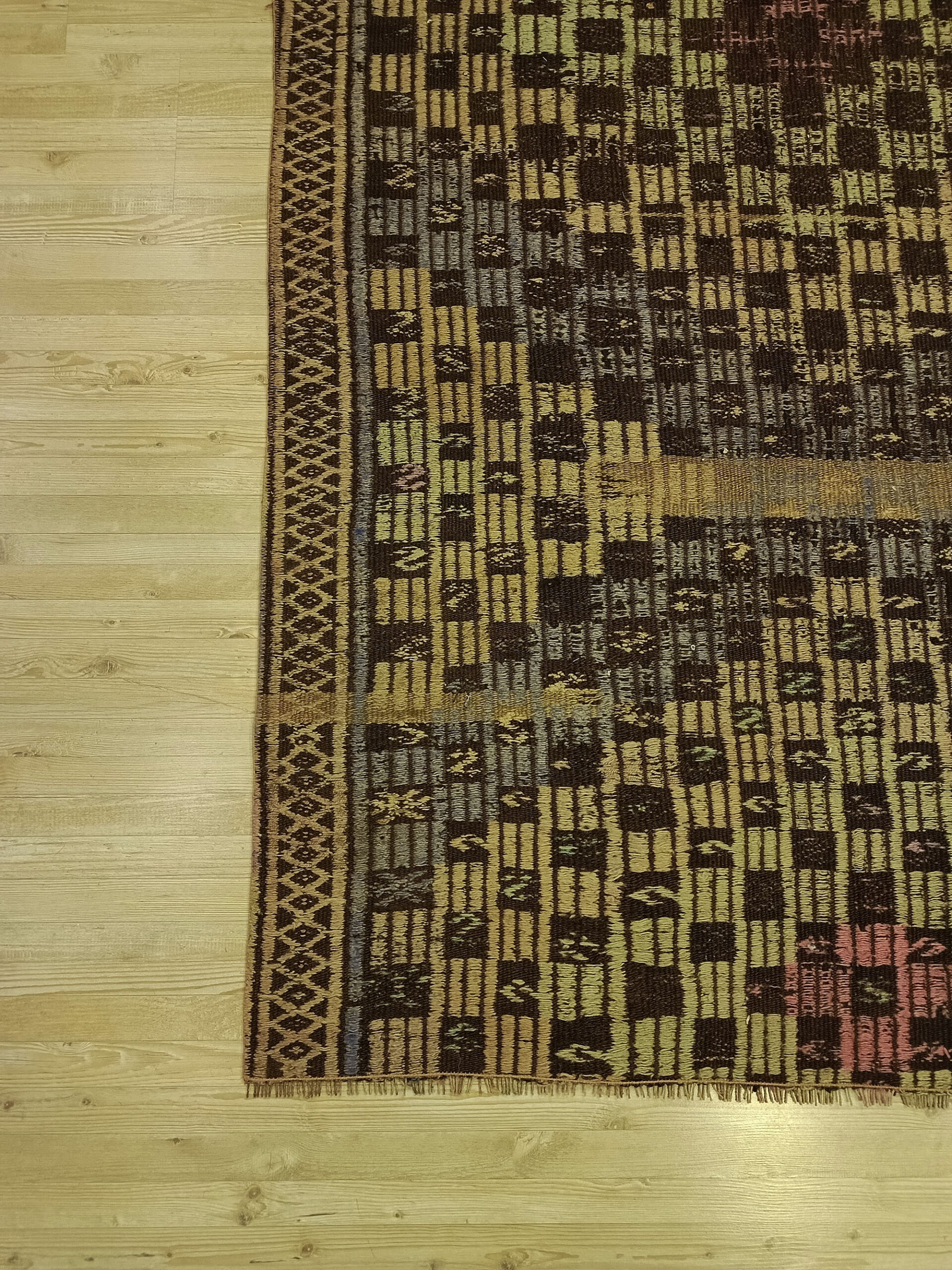 Yün Eskitme Patchwork Halı 119x240 cm 6418 - Görsel 3