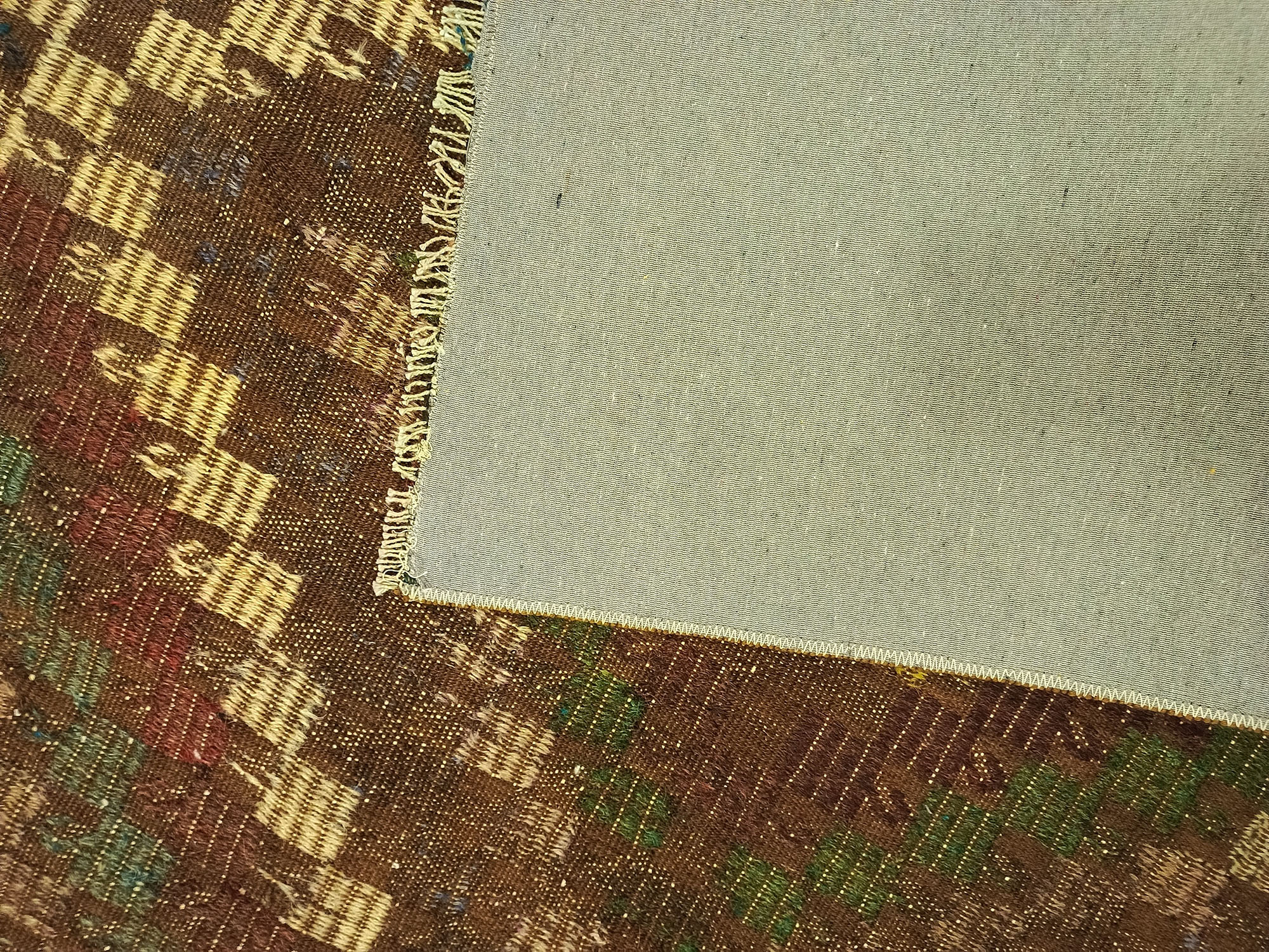 Eskitme El Dokuma Yün Patchwork Halı 120x228 cm 6419 - Görsel 3