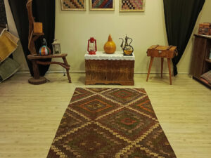 Eskitme El Dokuma Yün Patchwork Halı   120x228 cm  6419