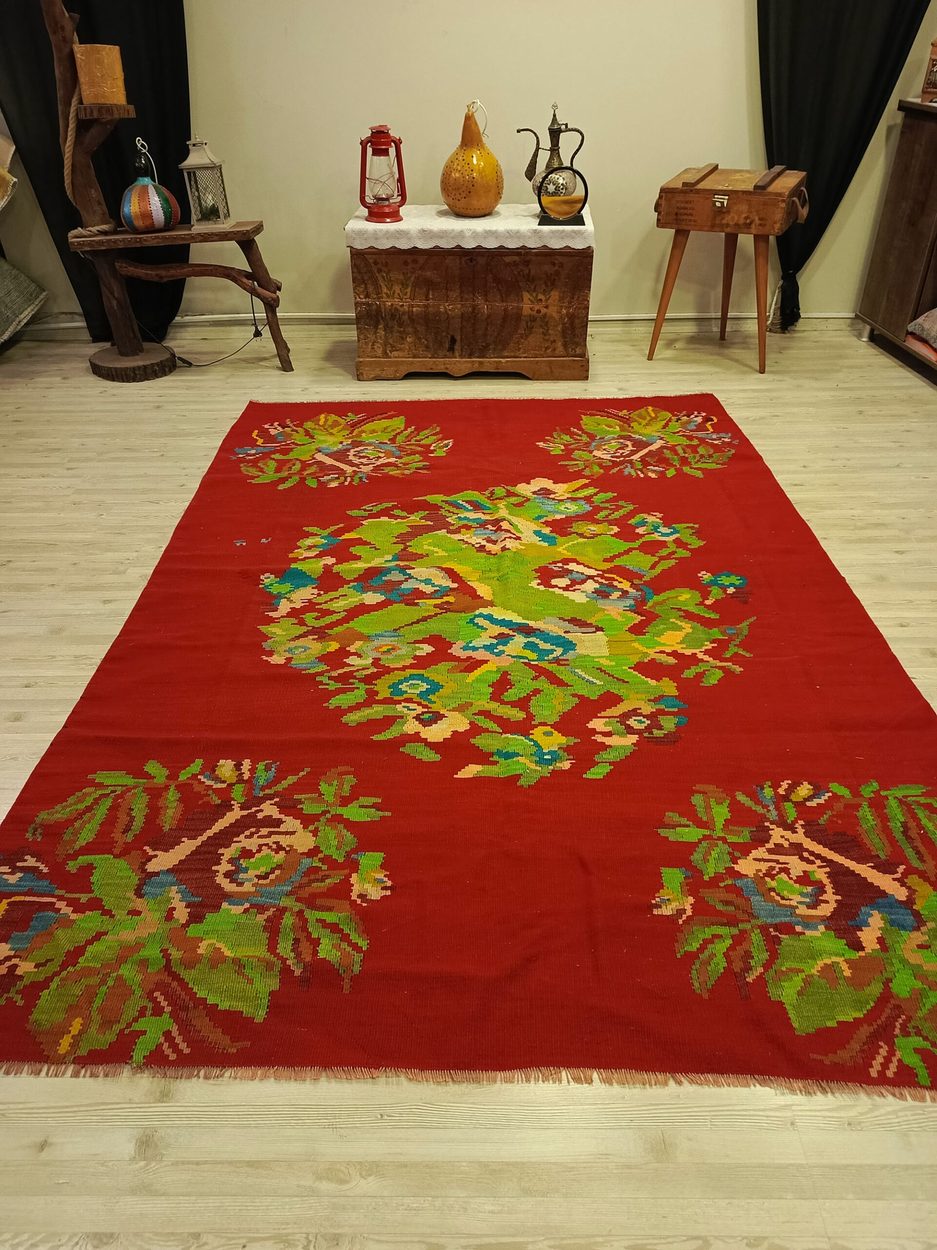 El Yapımı Anadolu Patchwork Halısı   179x252 cm  6420