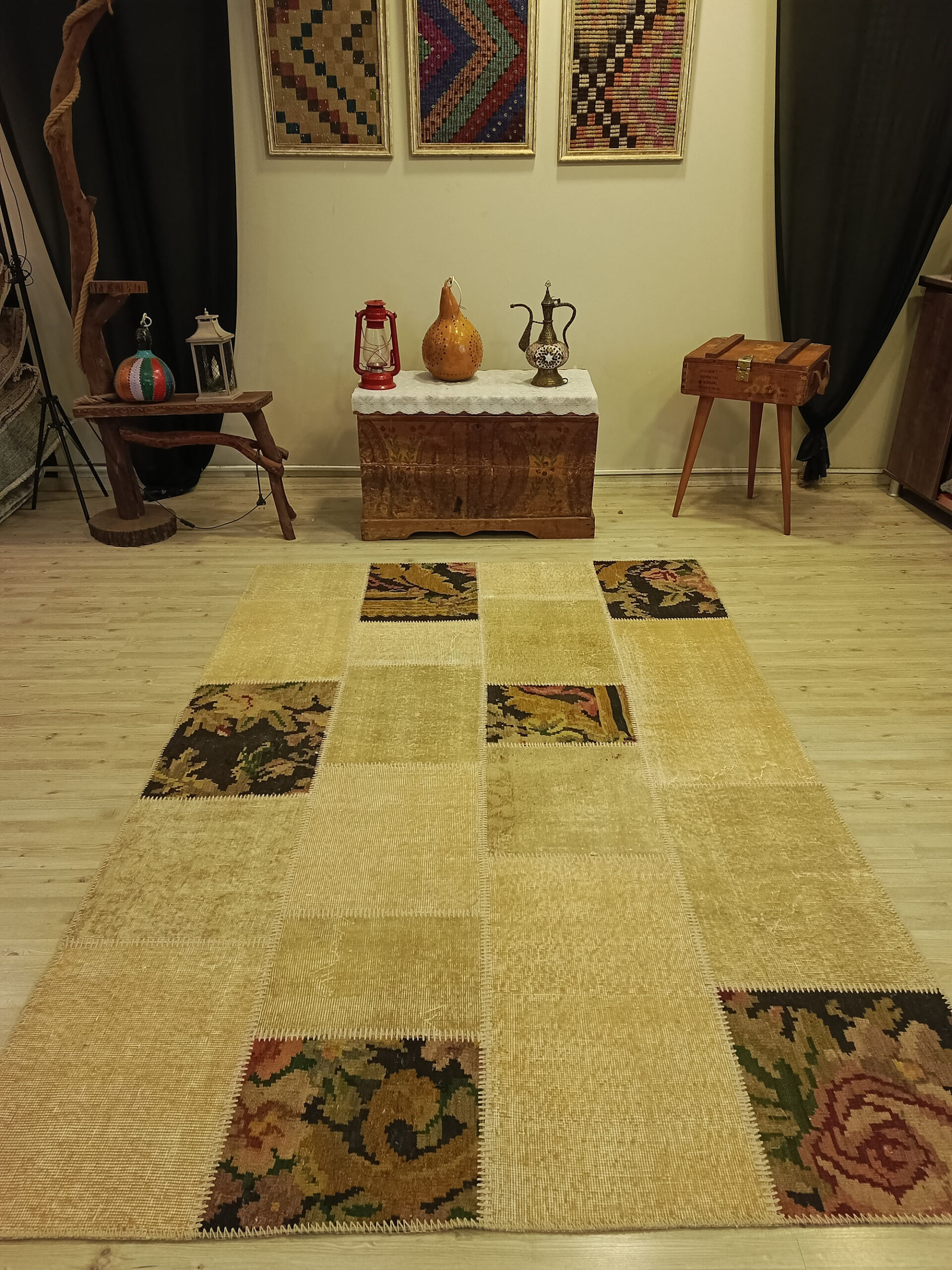 Anadolu Desenli Eskitme Patchwork Halı   160x230 cm  6421