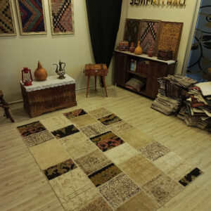 Yün Dokuma  Patchwork Halı   160x230 cm  6423