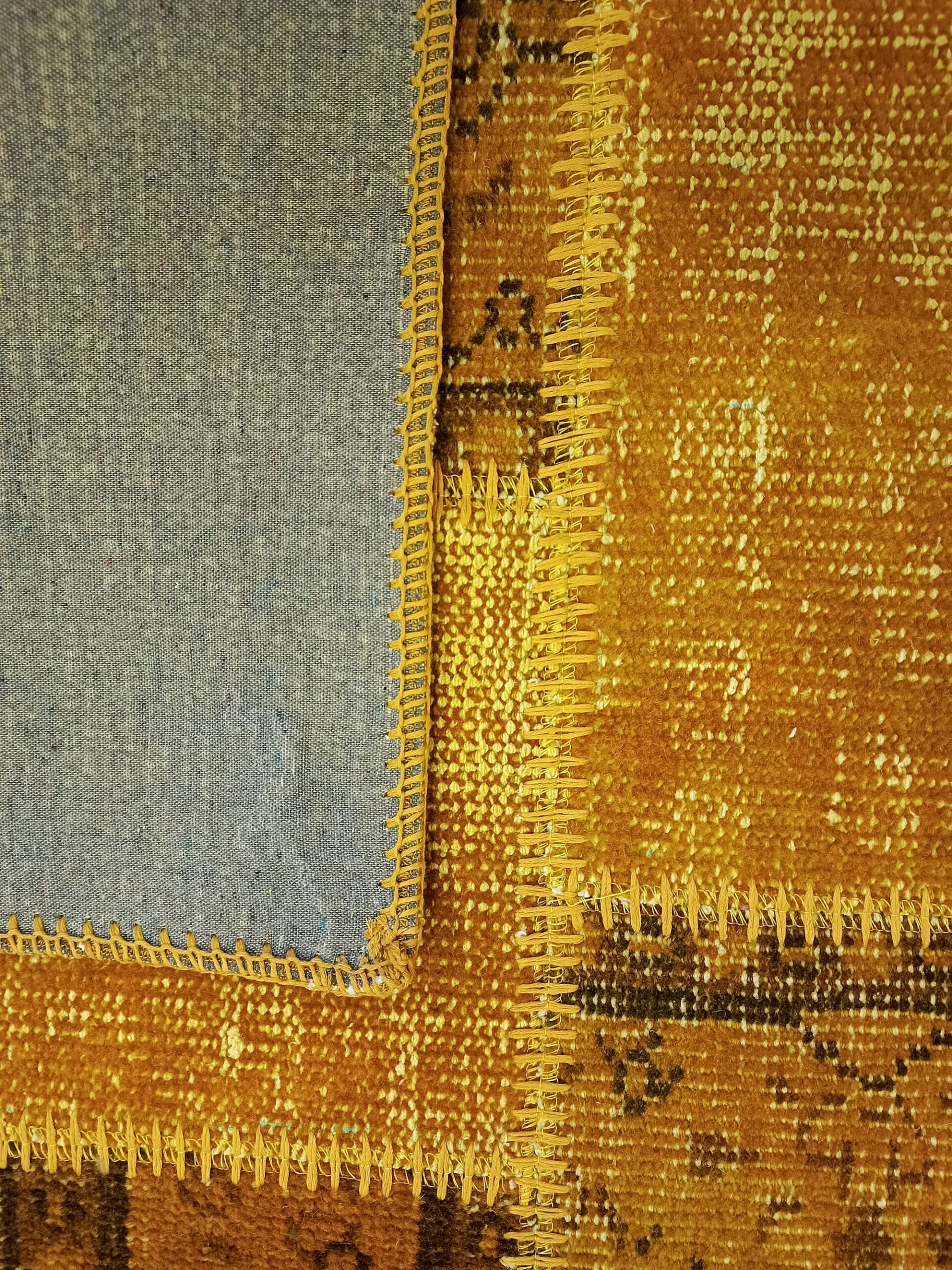 Geçmişin İzleri Sarı Patchwork Halı 160x230 cm 6500 - Görsel 3