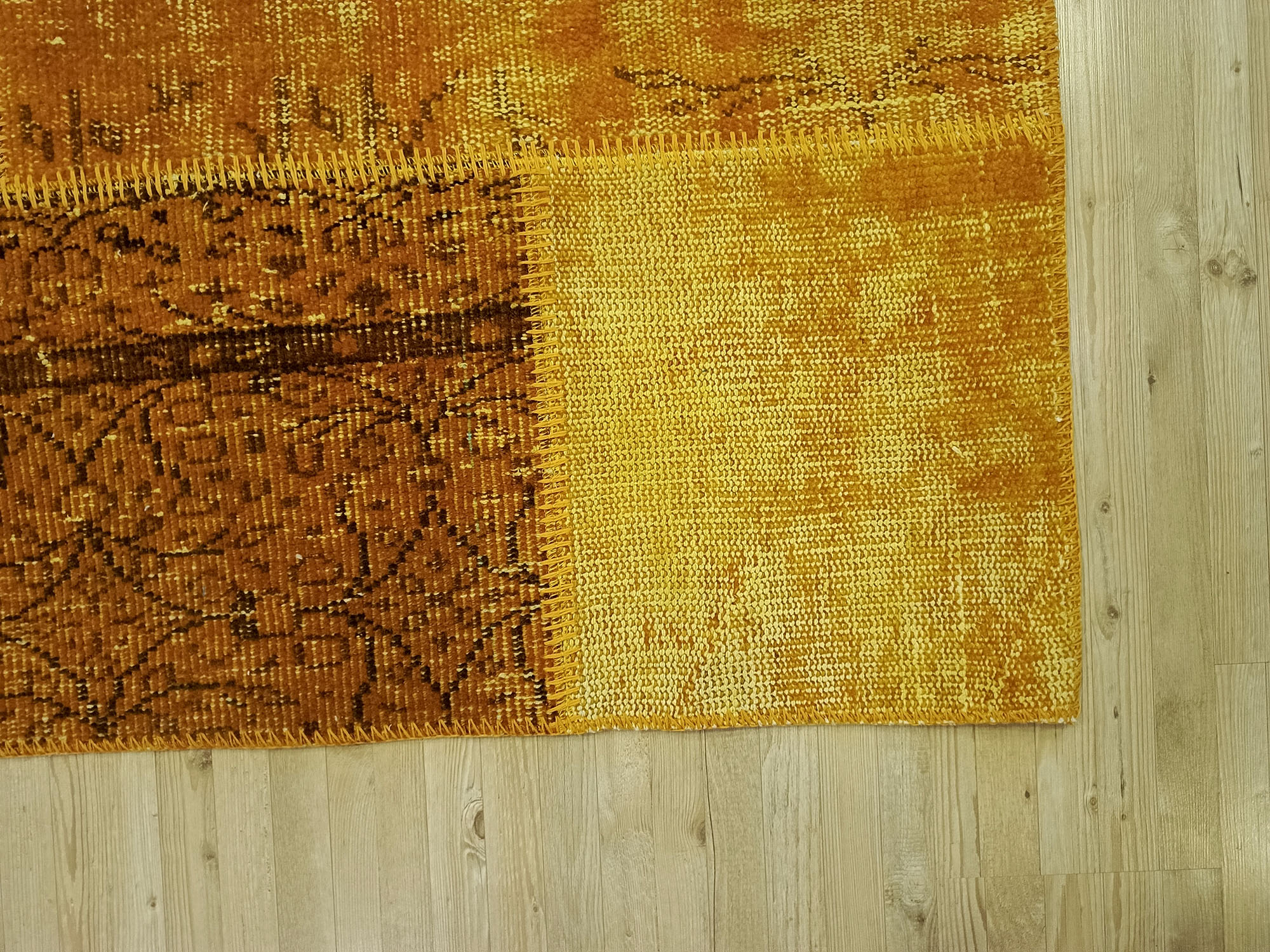 Geçmişin İzleri Sarı Patchwork Halı 160x230 cm 6500 - Görsel 5