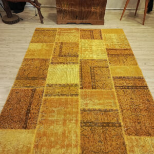Geçmişin İzleri Sarı Patchwork Halı   160x230 cm  6500