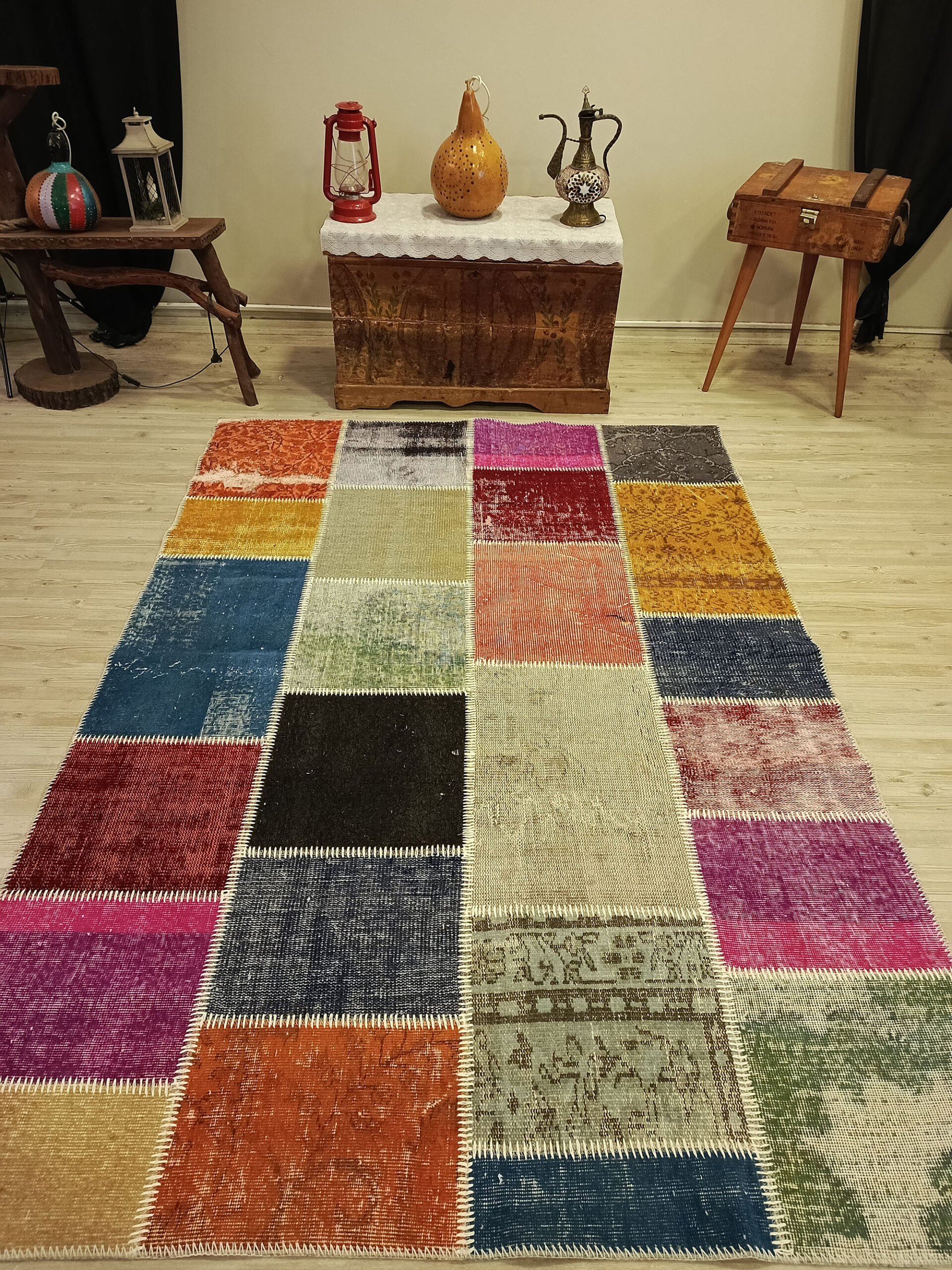 Yün Dokuma  Patchwork Halı   160x230 cm  6512