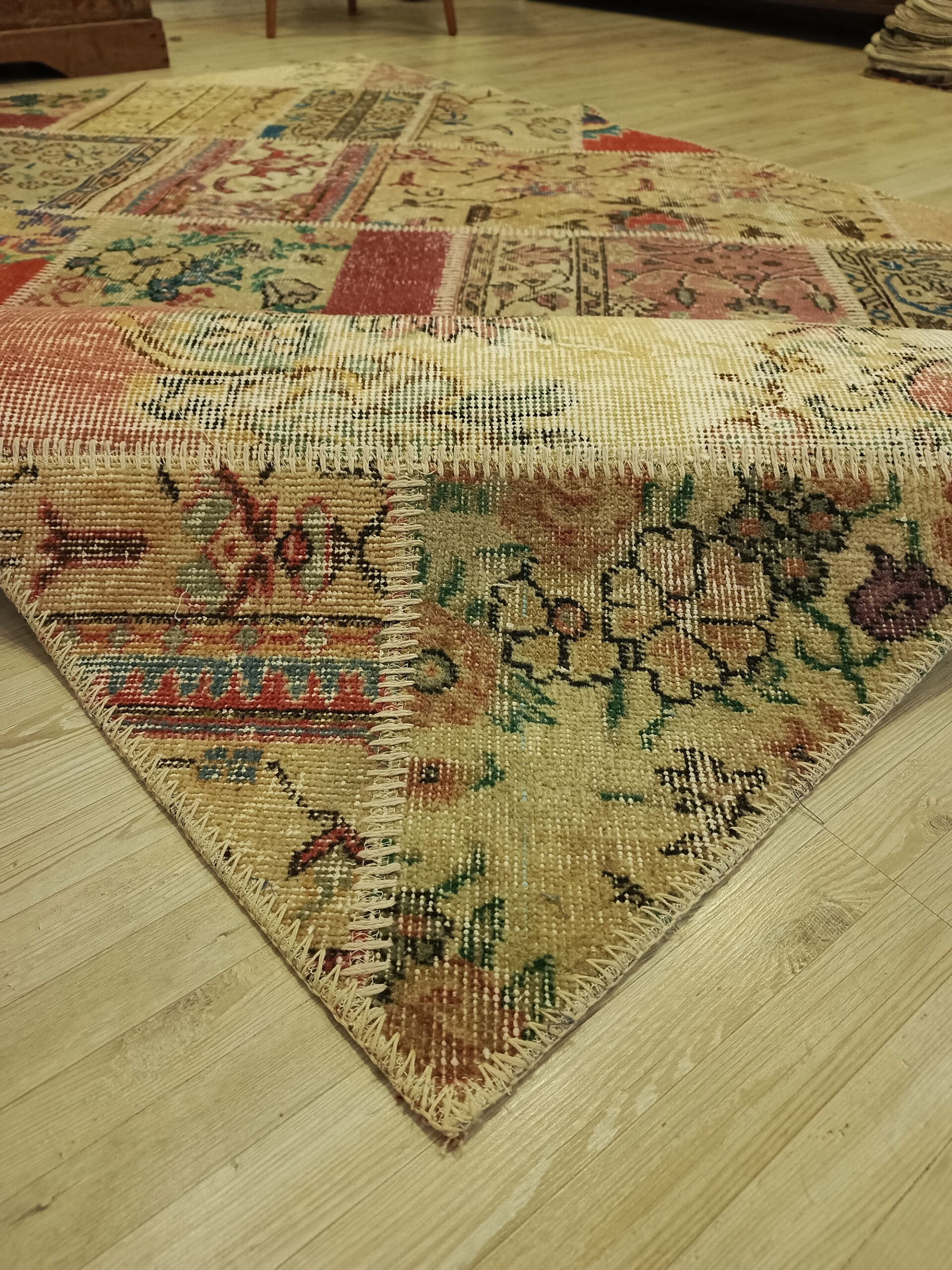 El İşçiliği Eskitme Patchwork Halı 160x230 cm 6422 - Görsel 3