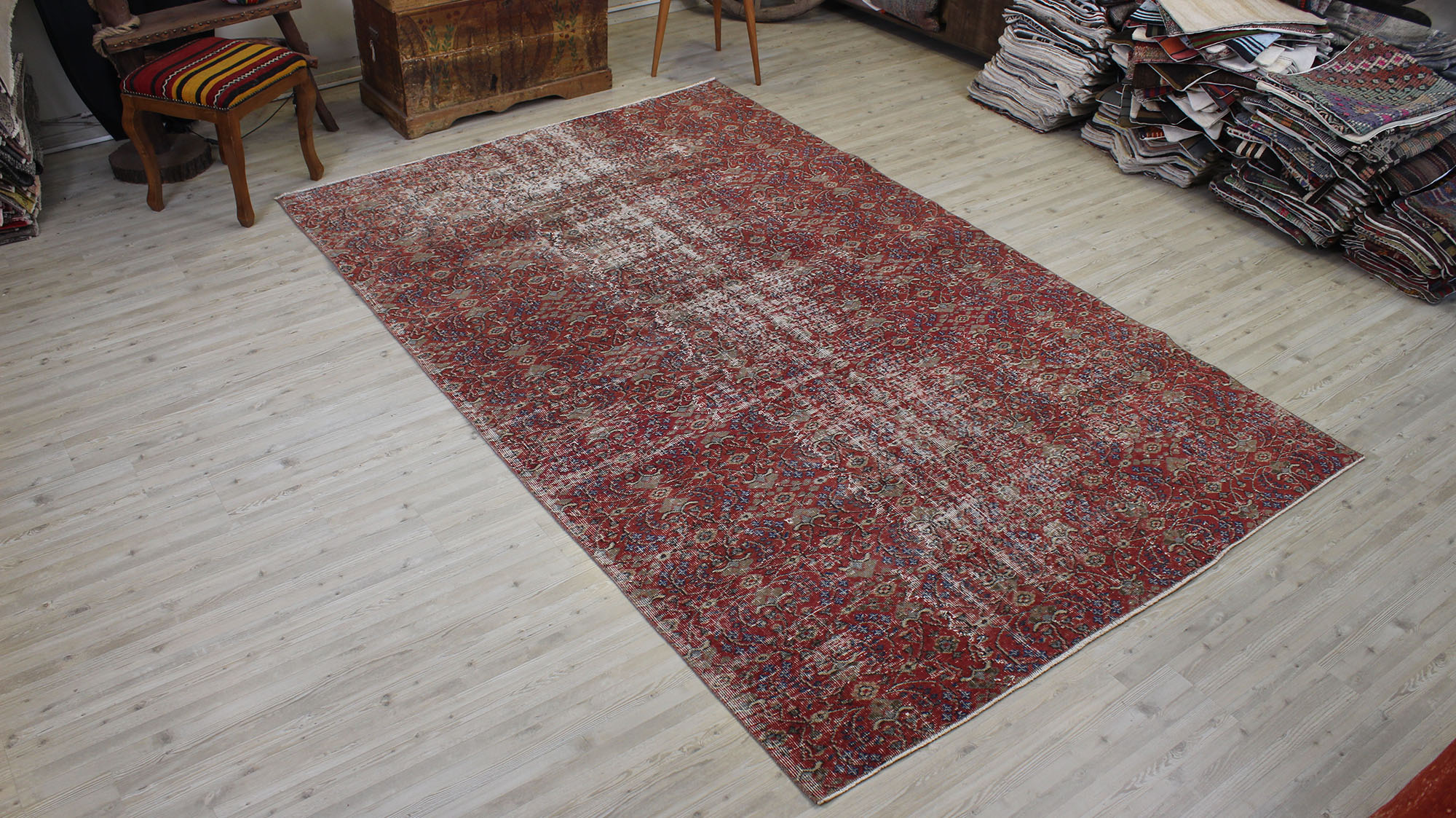Eskitme El Yapımı Vintage Halı 188 x 293 cm 10513