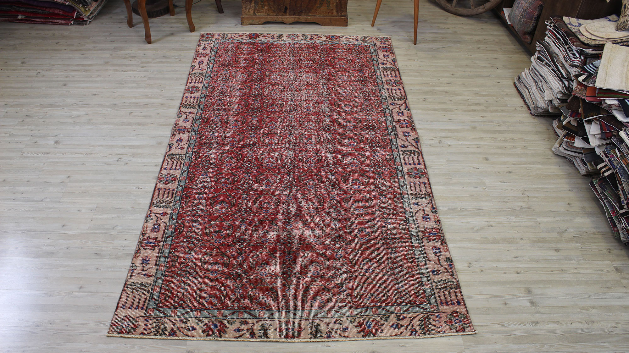 Eskitme El Yapımı Yün Halı 156 x 278 cm 10514 - Görsel 8