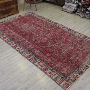 Eskitme El Yapımı Yün Halı 156 x 278 cm 10514