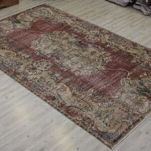 Eskitme El Yapımı Yün Halı Vintage 163 x 260 cm 10515