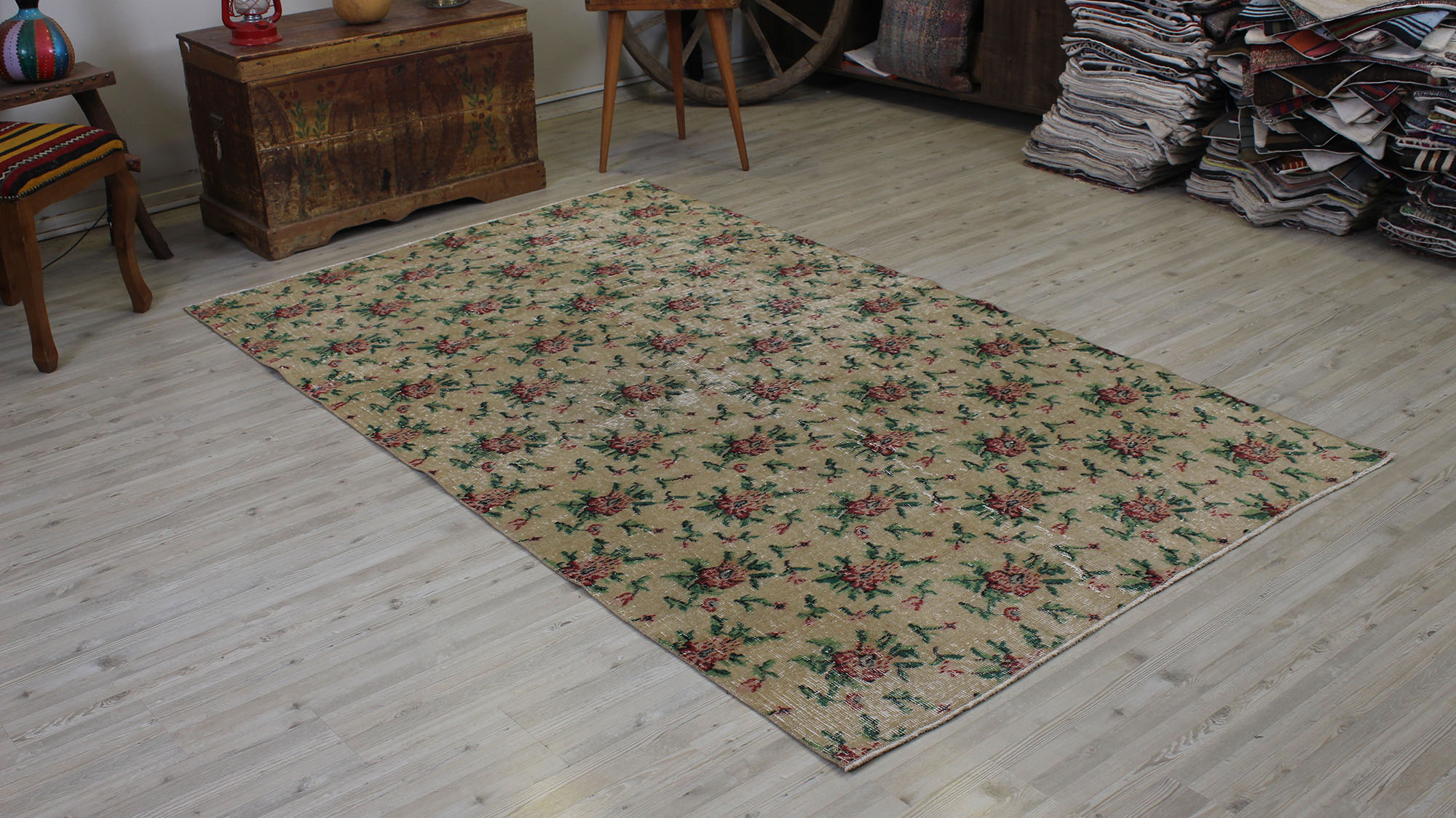 Eskitme Vintage El Yapımı Halı 146 x 242 cm 10520
