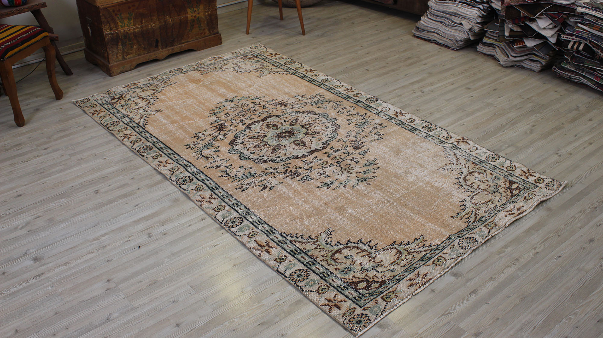 Eskitme Vintage Yün Halı 141 x 250 cm 10522 - Görsel 3