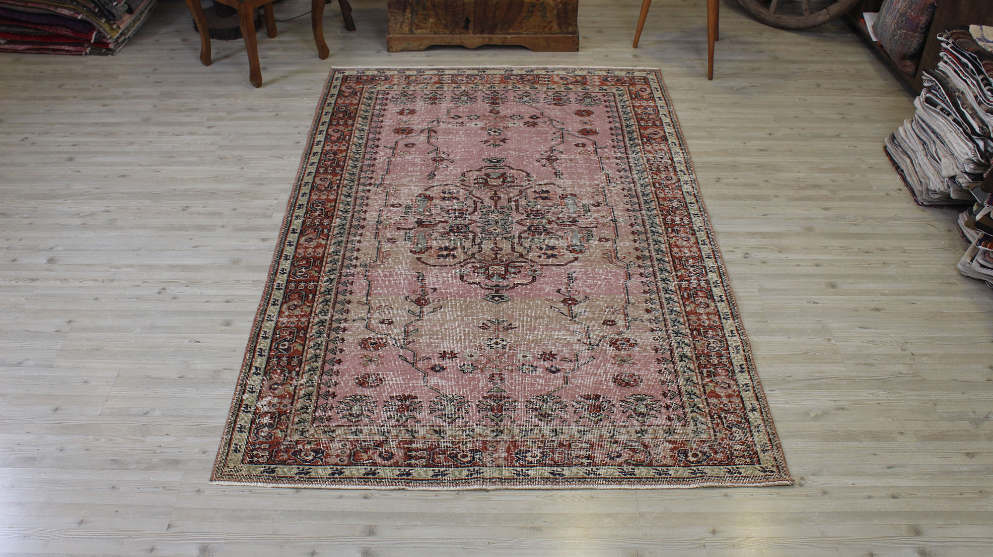 Eskitme Yün El Yapımı Halı 154 x 236 cm 10526 - Görsel 3