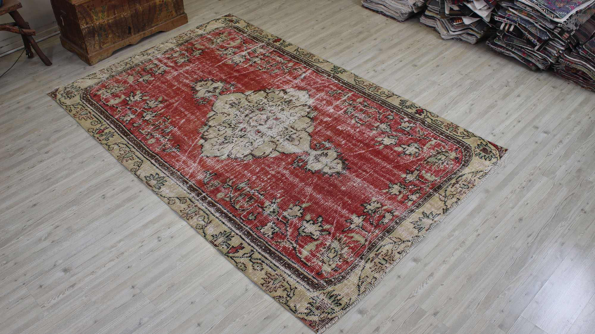 Vintage El Dokuma Halı 167 x 256 cm 10534
