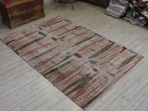 Vintage El Dokuma Halı Eskitme 152 x 229 cm 10535