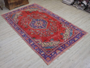 Vintage El Dokuma Halı Yün 158 x 258 cm 10537