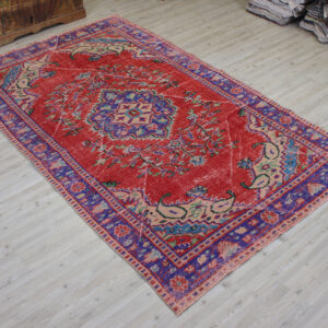 Vintage El Dokuma Halı Yün 158 x 258 cm 10537