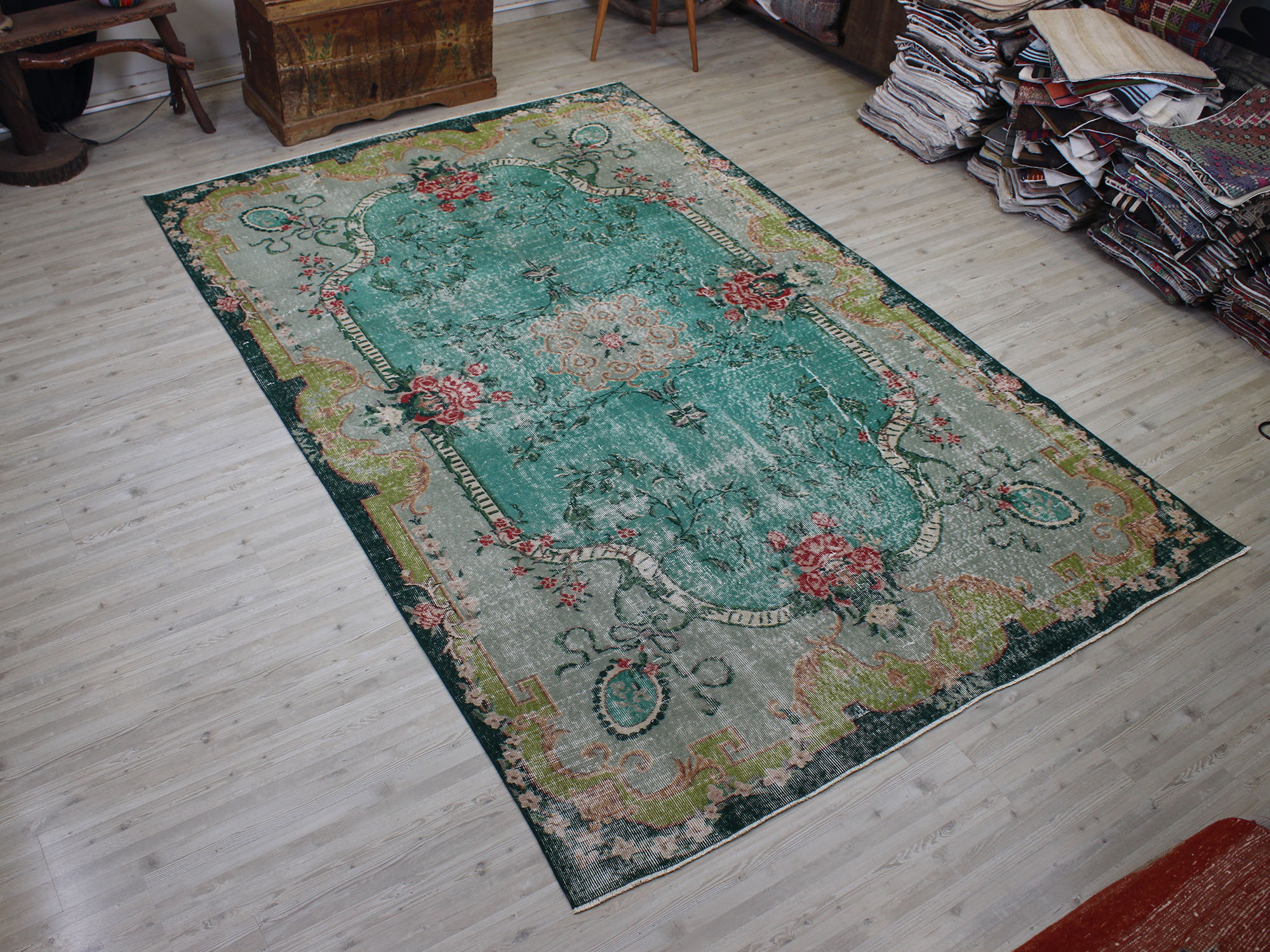 Vintage El Yapımı Halı Yün 200 x 310 cm 10542